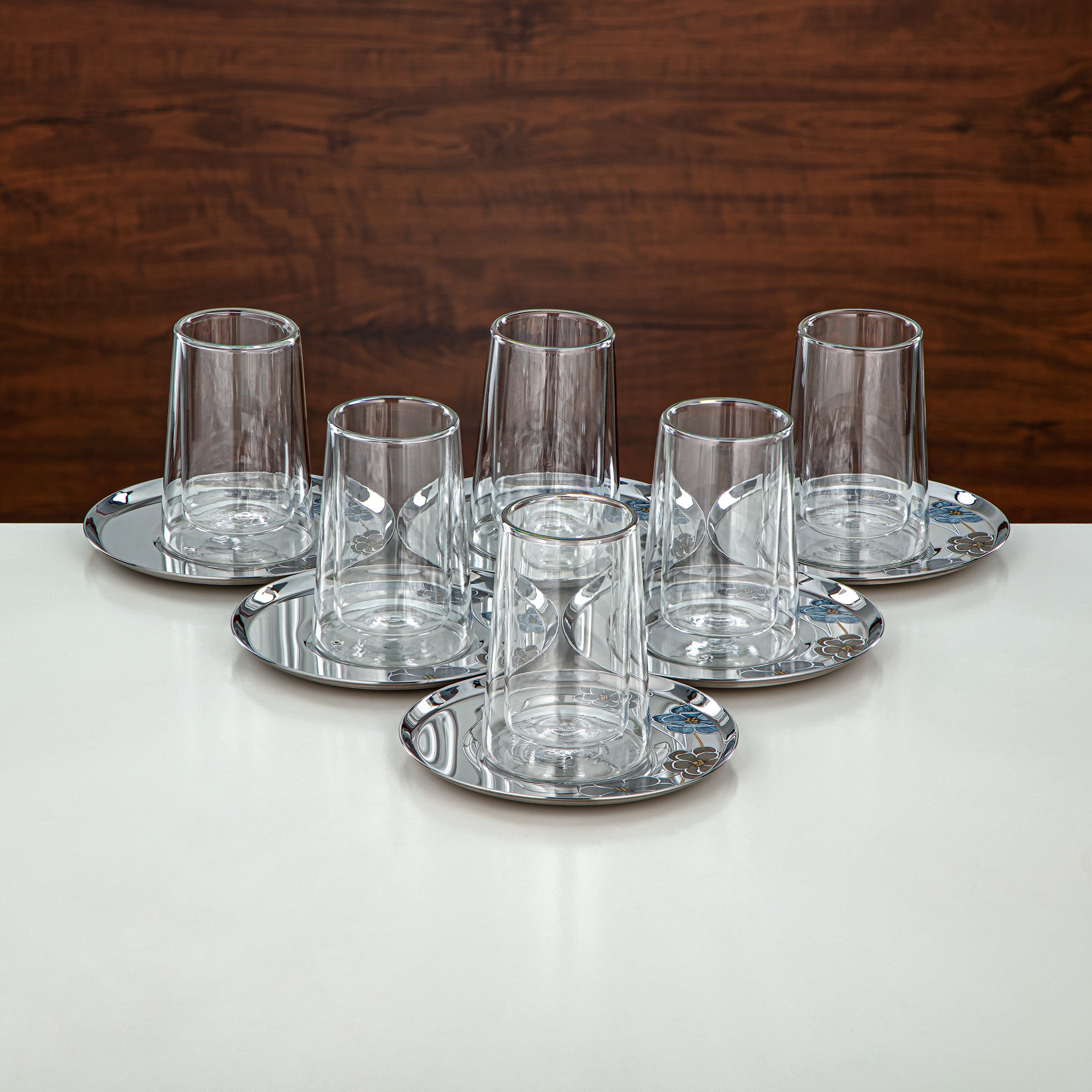 Almarjan Vacuum Flask Set 20 Pieces | Silver & Gold 1L + 1L (GOK-S-S-G + 18PCS-12256-3) – Elegant Serving | Gatherings, Special Occasions, Ramadan, Eid