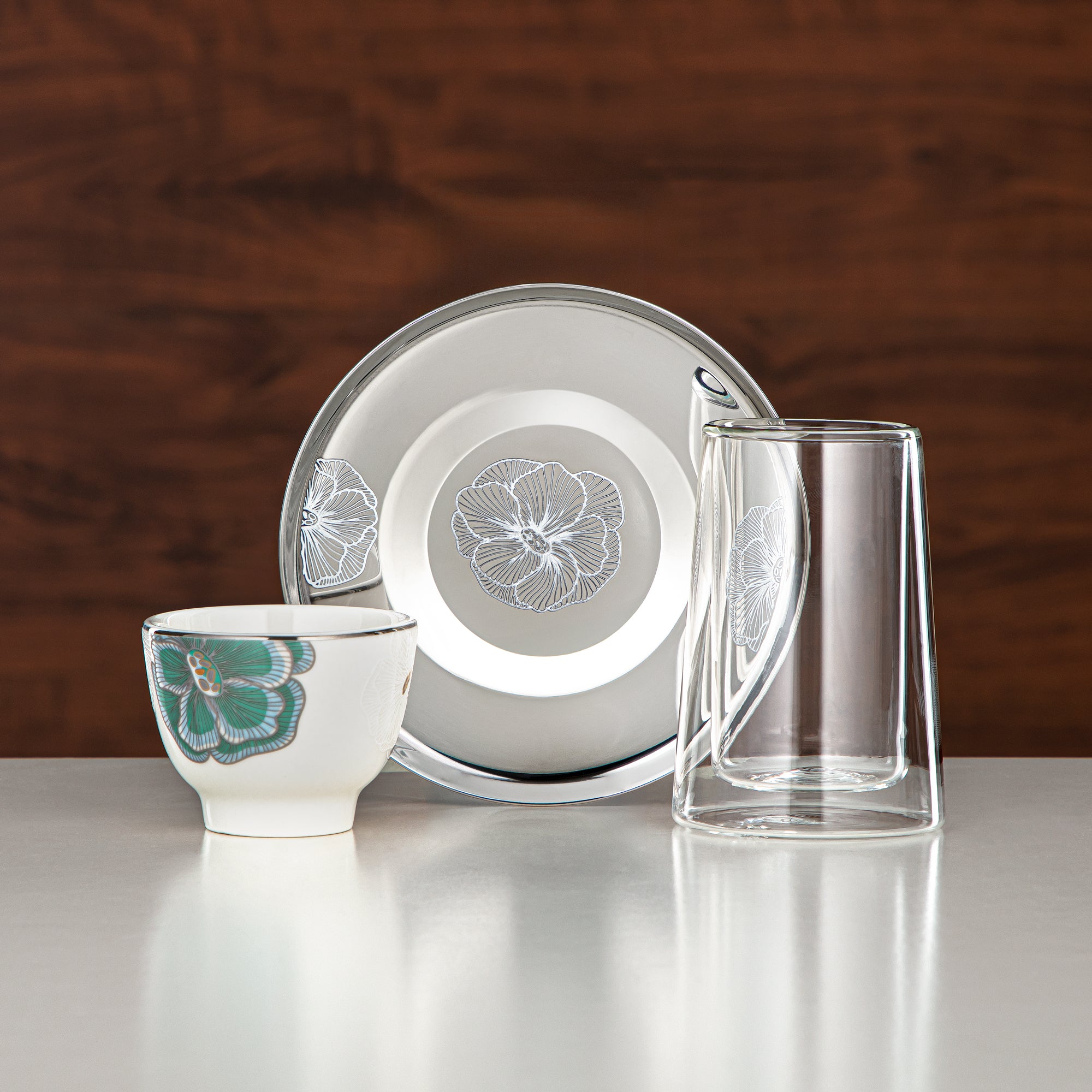 Almarjan Vacuum Flask Set 20 Pieces | Silver 1L + 1L (GOK-S-S-S + 18PCS-12257-3) – Elegant Serving | Gatherings, Special Occasions, Ramadan, Eid