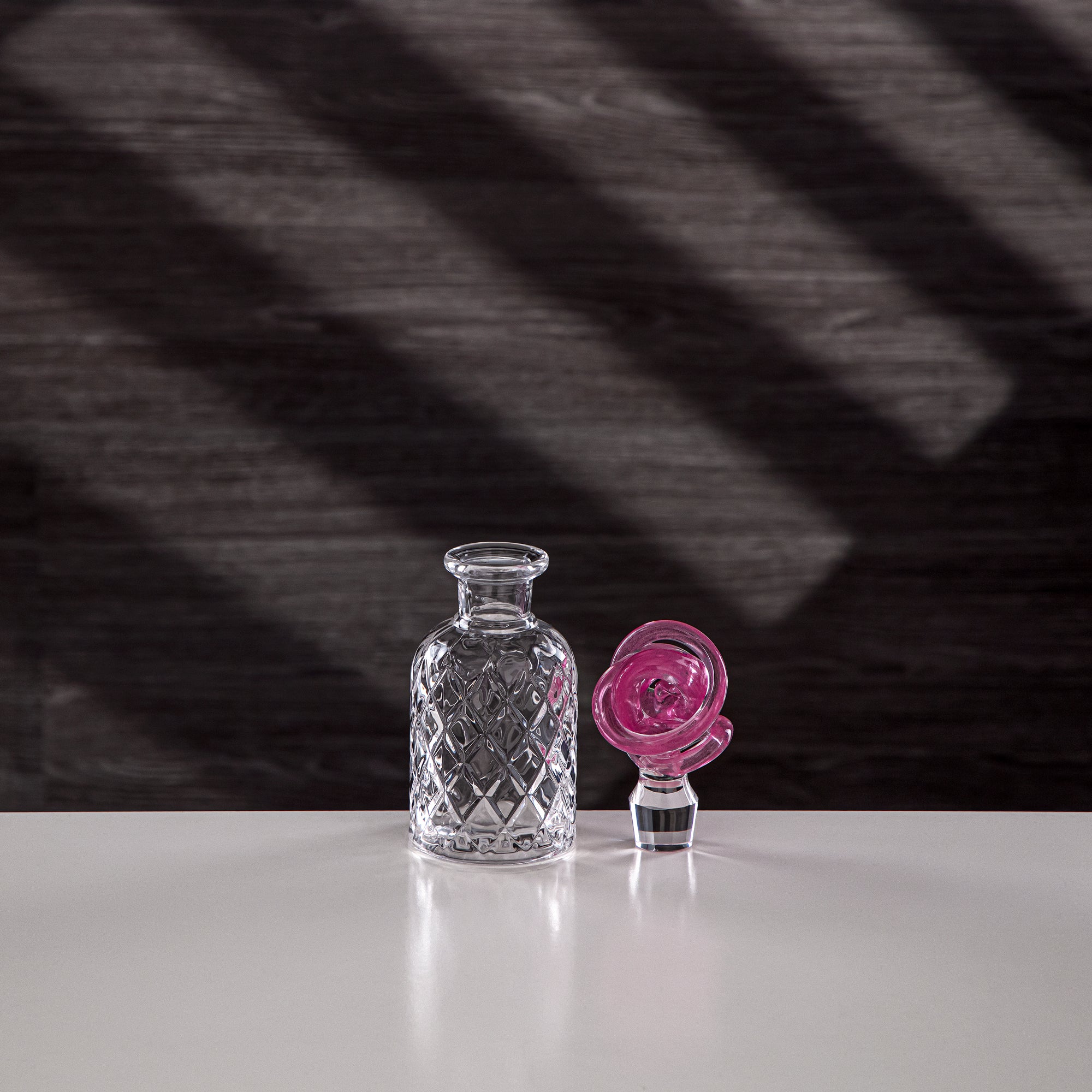 Almarjan Perfume Bottle Clear with Pink Knot