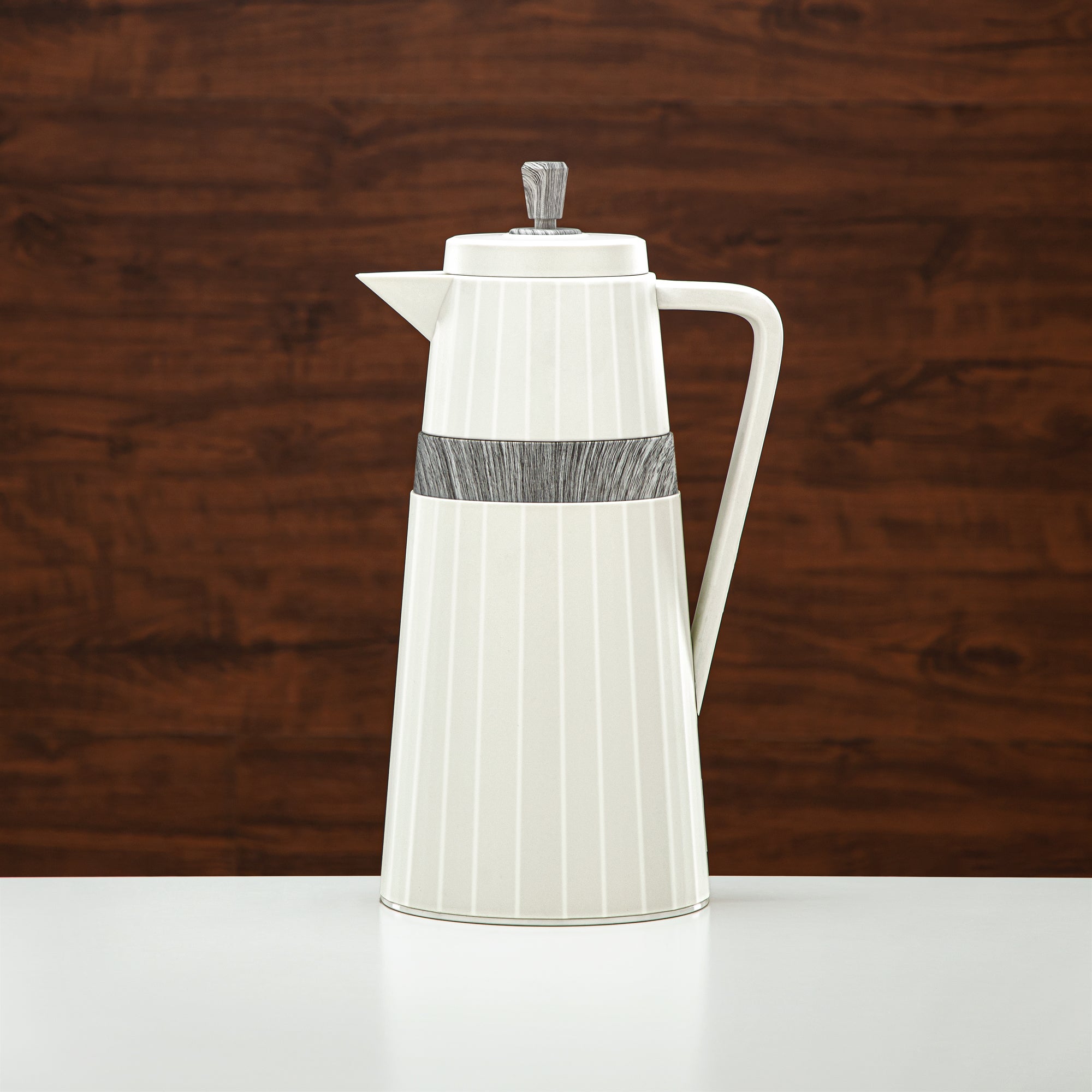 المرجان طقم ترامس قطعتان لون عاجي ورخام رمادي - C77-IGM