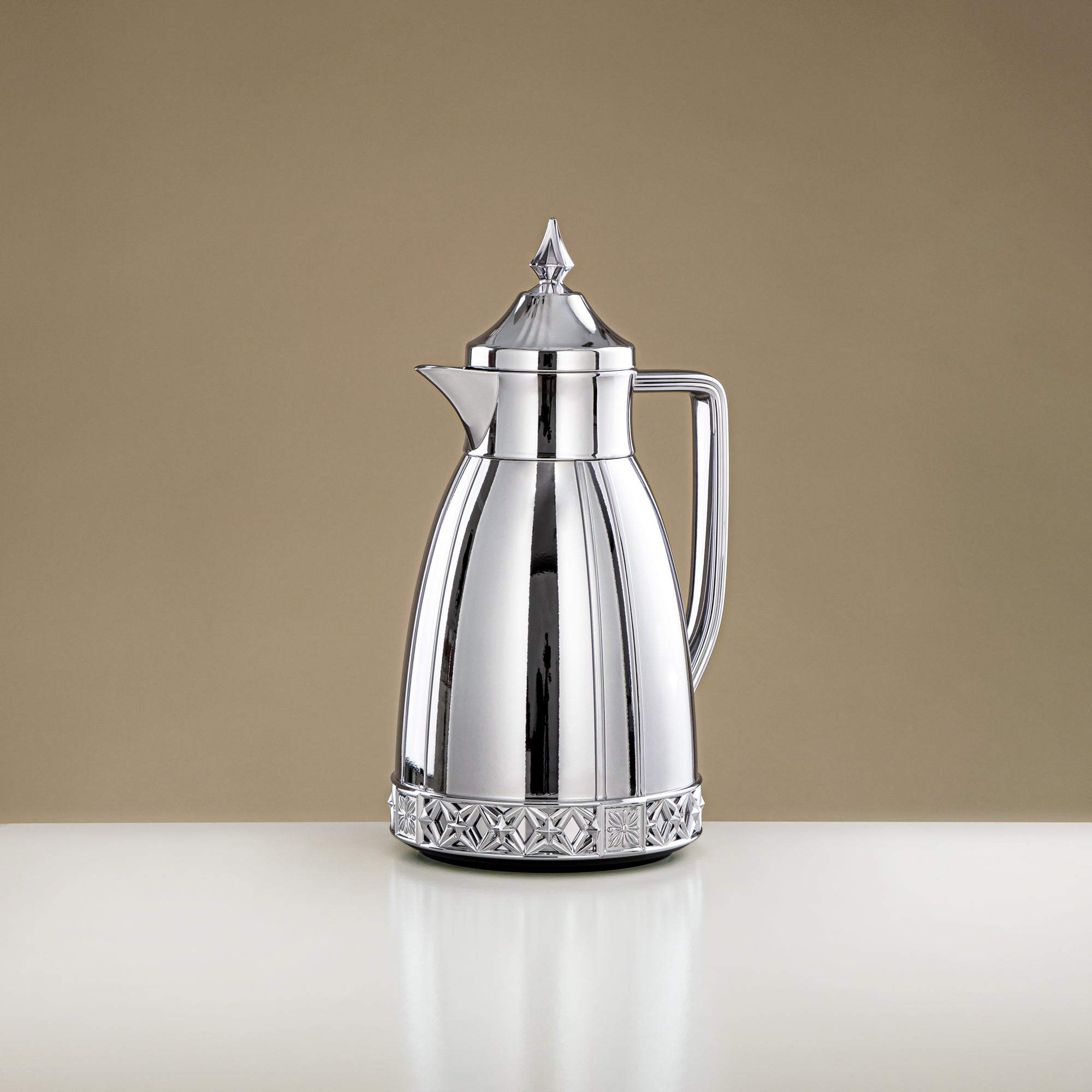 طقم ترامس المرجان مكون من قطعتين مع سلة حمل - فضي - FB208-05 ALLC