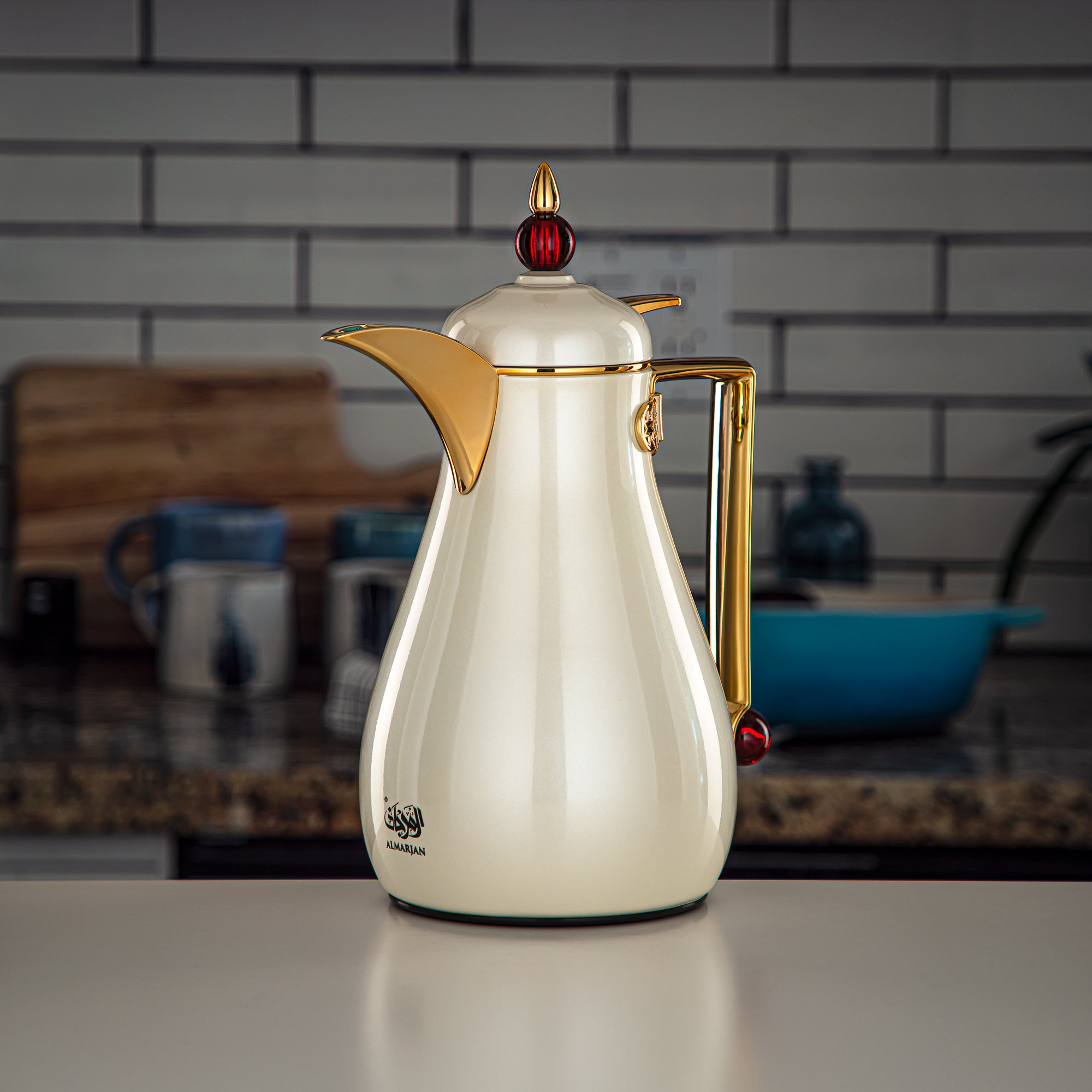 المرجان طقم ترامس</i> قطعتين أبيض وذهبي - FG803-070/100 MAR/PW