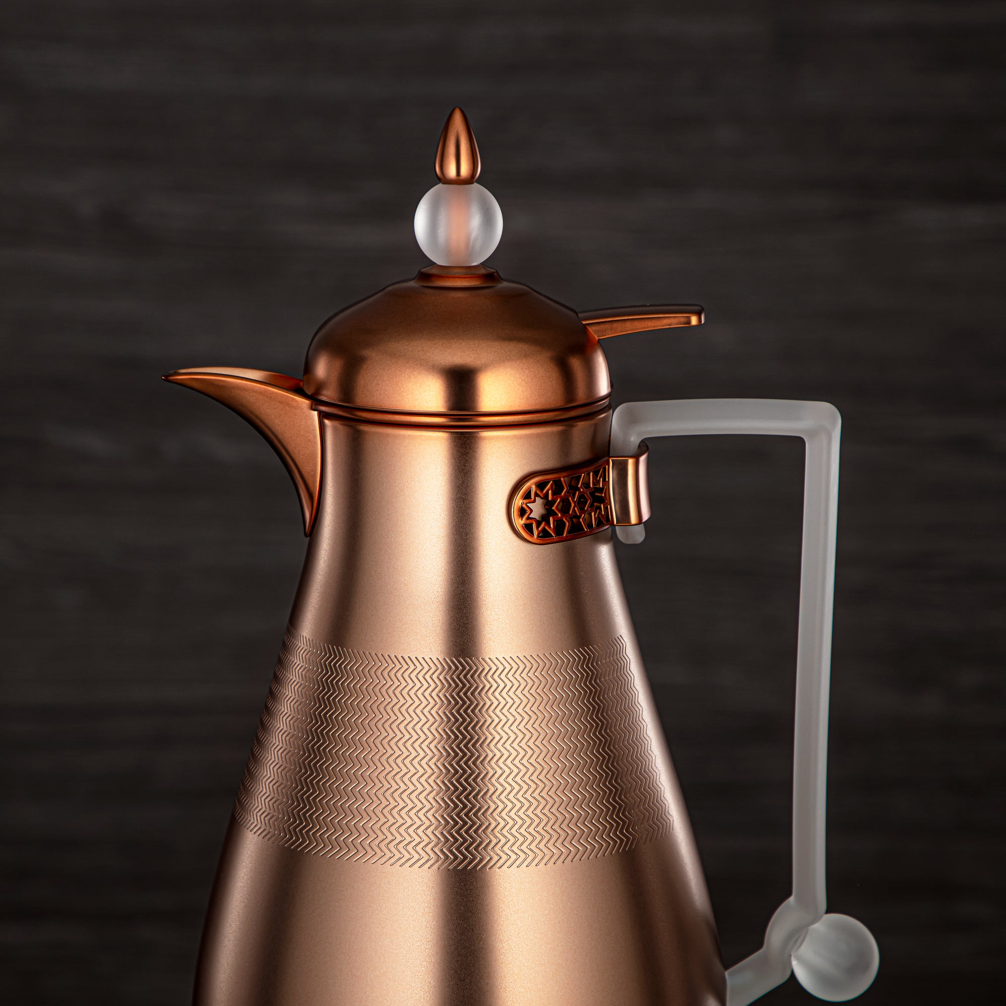 ألمرجان طقم ترامس، زر ضغط، 0.7 لتر + 1 لتر، نحاسي مطفي وثلجي (FG803A-070/100 MCP/FA) - أطقم ترمس أنيقة