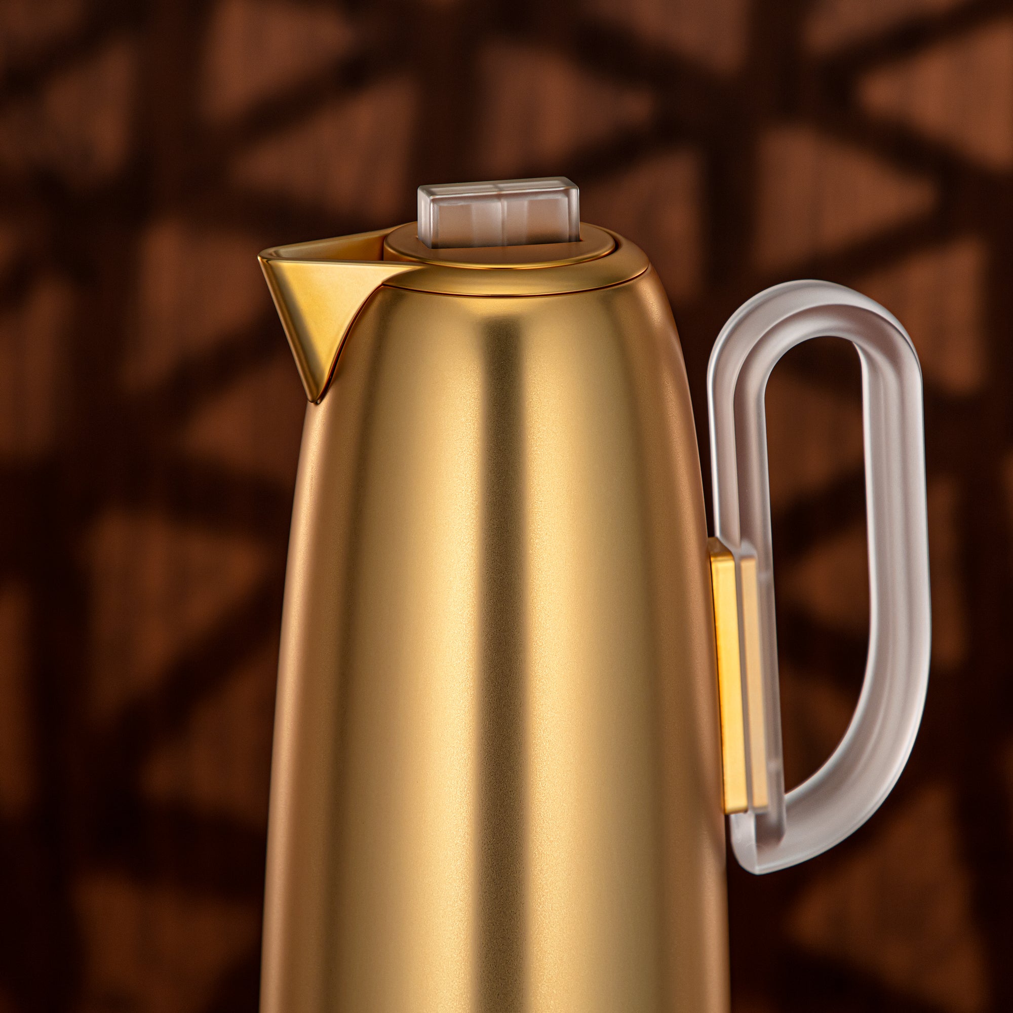 Almarjan Vacuum Flask Set 0.7L & 1L Matt Gold & Frost