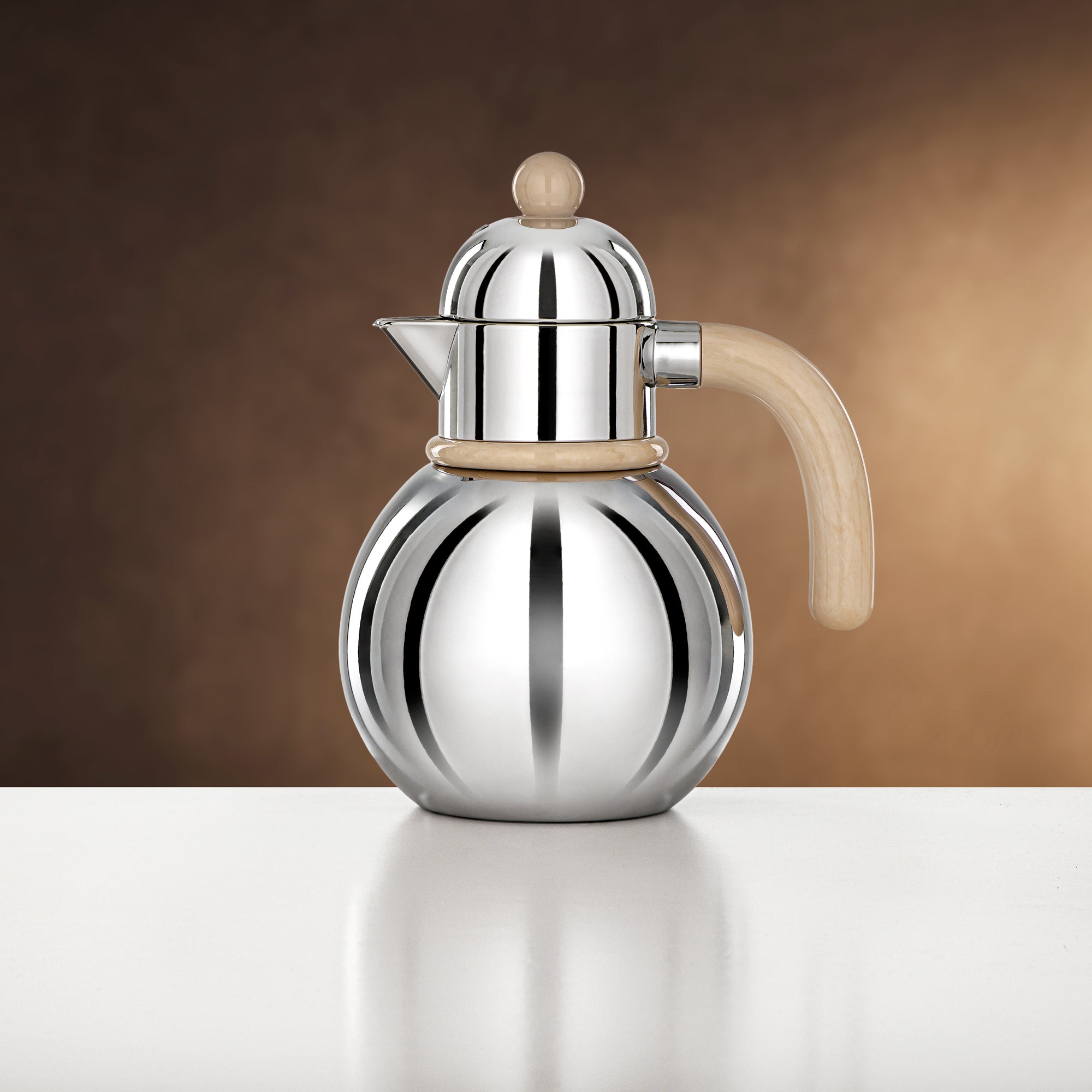 Almarjan Silver & Ivory Single Vacuum Flask 0.75L