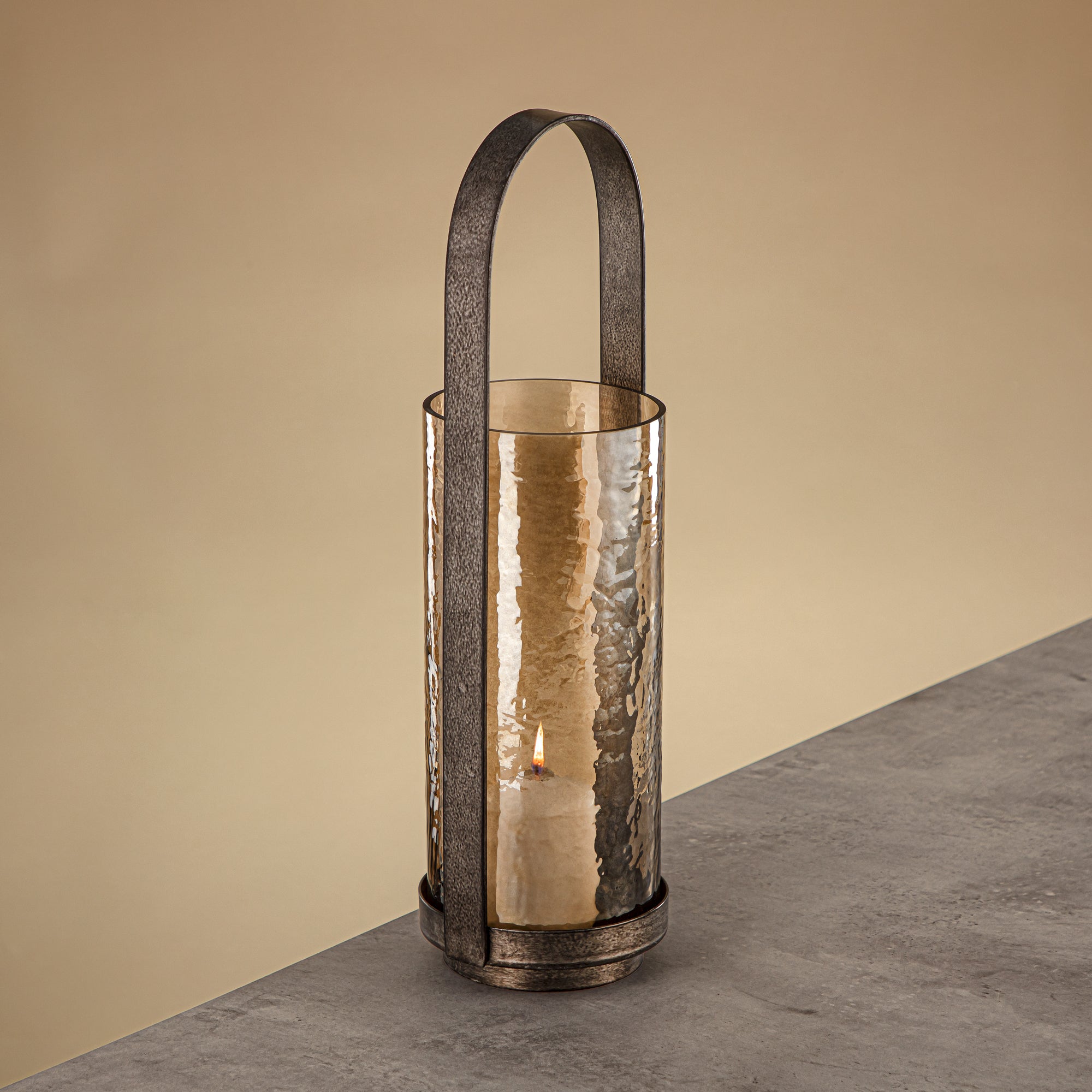 فانوس المرجان هوريكان ٤٢ سم فضي عتيق