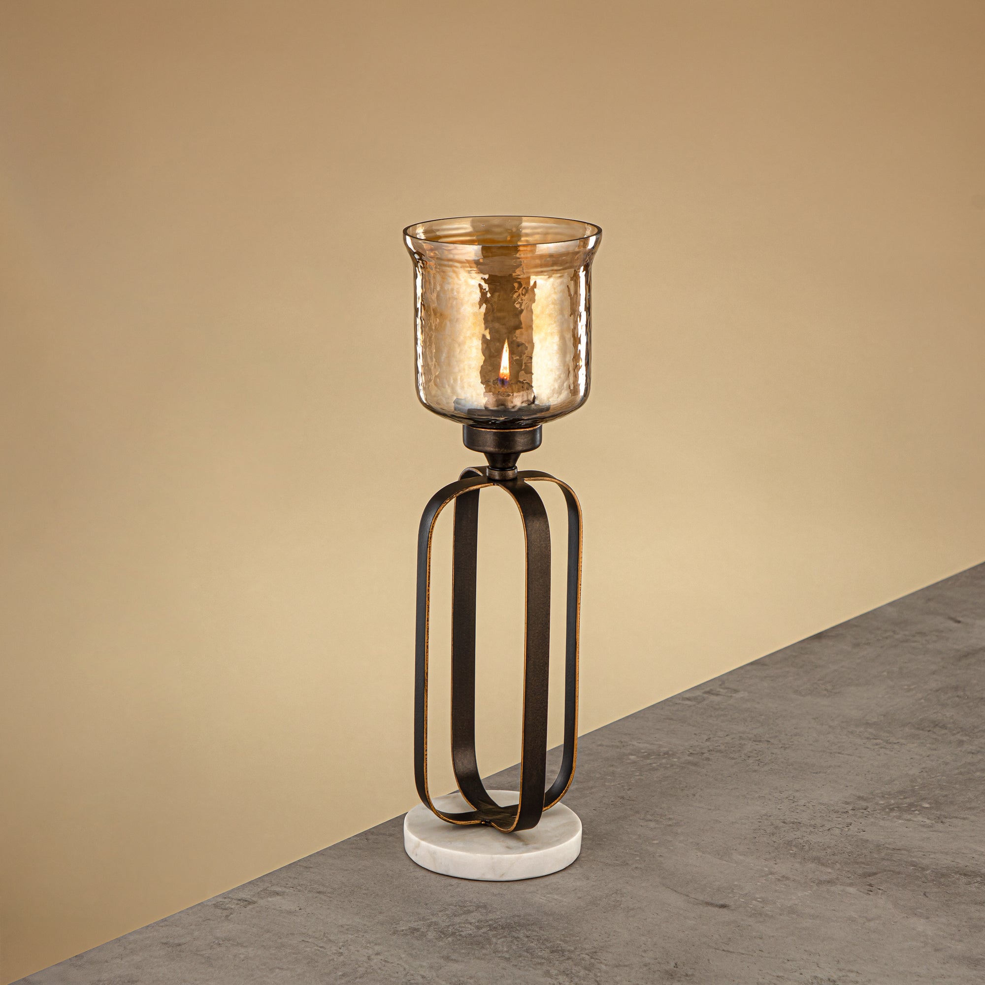 Almarjan Votive Holder 37cm Dark Bronze