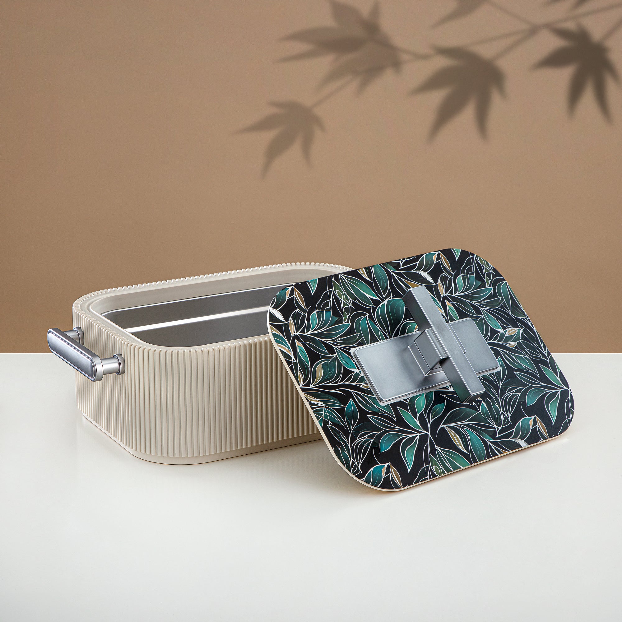 حرارات المرجان ABS، 4000 مل، بيج مزهر وفضي مطفي (HP06-400SP-AZ03S) - تقديم أنيق