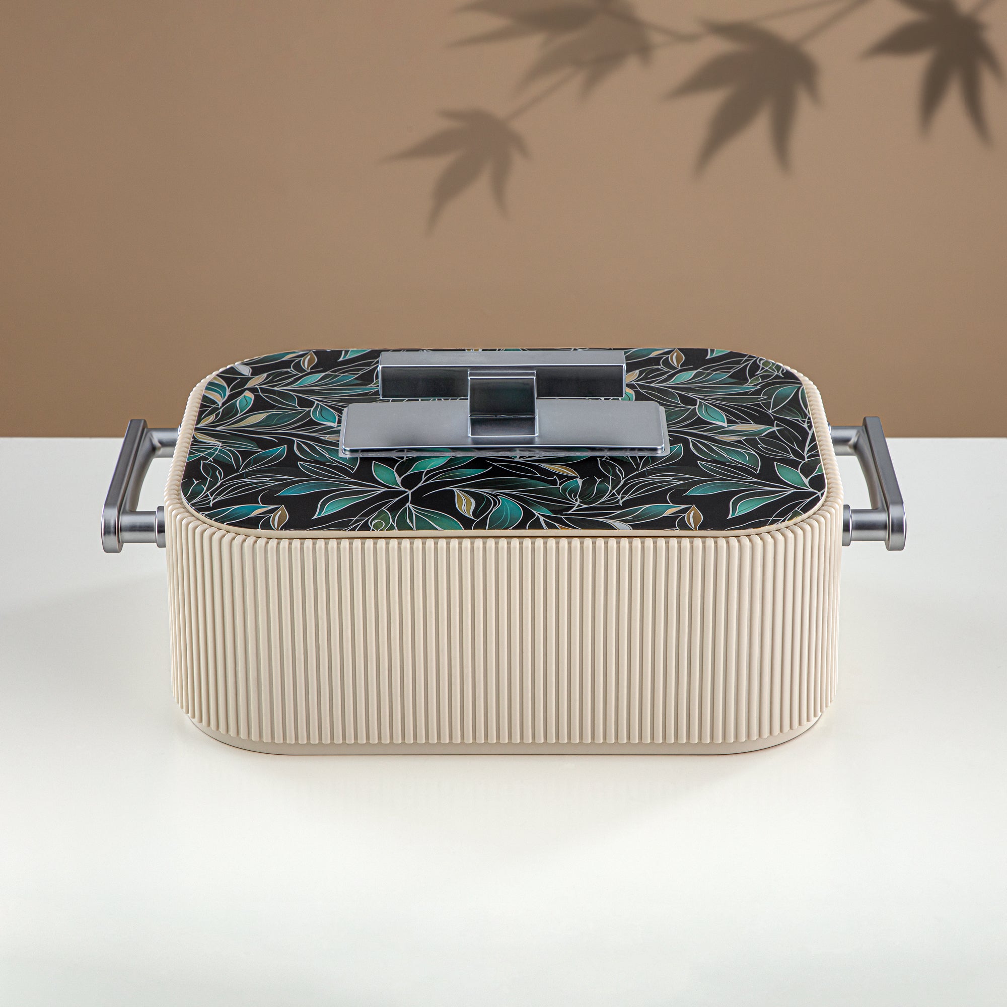 حرارات المرجان ABS، 4000 مل، بيج مزهر وفضي مطفي (HP06-400SP-AZ03S) - تقديم أنيق