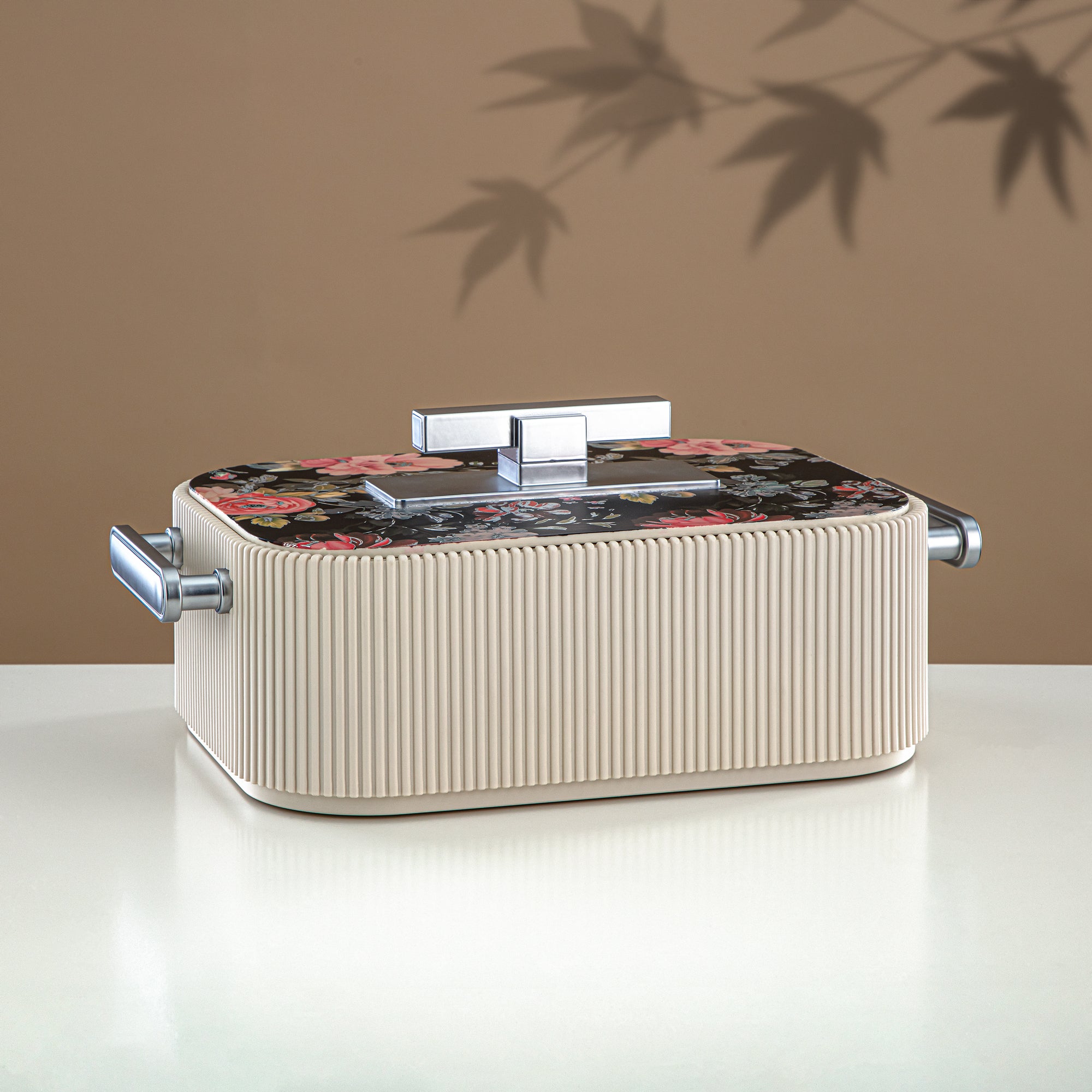 حرارات المرجان ABS، 4000 مل، بيج مزهر وفضي مطفي (HP06-400SP-AZ04S) - تقديم أنيق