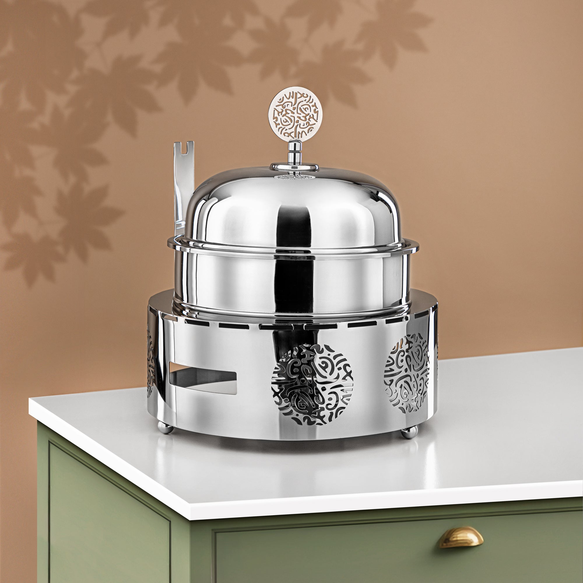 طبق شافينغ ألمرجان ستانلس ستيل 3 لتر فضي (MD-3014B) - أدوات تقديم أنيقة