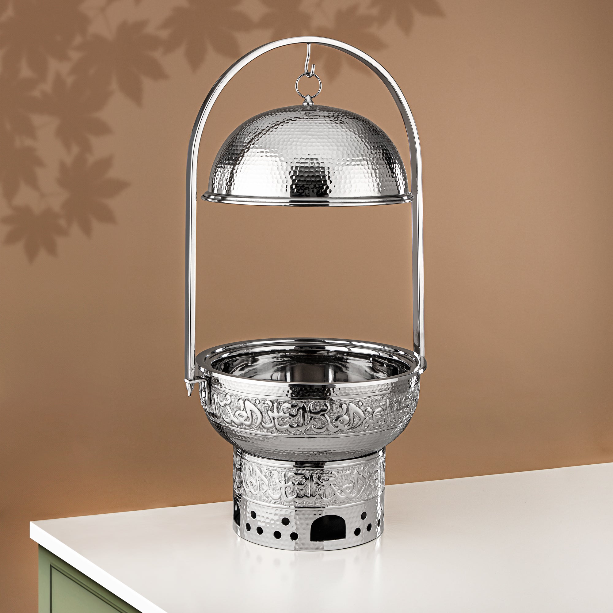 طبق شافينغ ألمرجان ستانلس ستيل 7 لتر فضي (MD-3039) - أدوات تقديم أنيقة