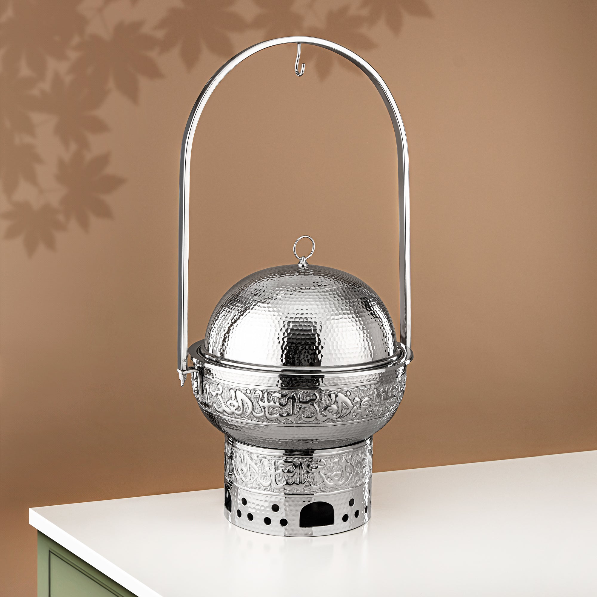 طبق شافينغ ألمرجان ستانلس ستيل 7 لتر فضي (MD-3039) - أدوات تقديم أنيقة