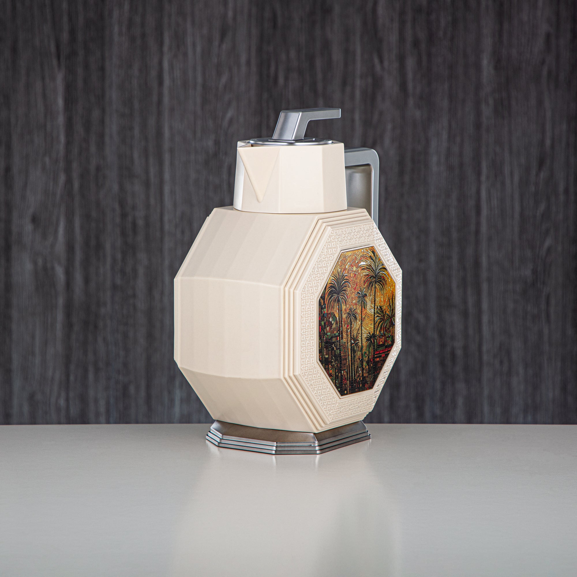 طقم ترامس المرجان ABS 0.6L + 0.95L، عاجي وفضي (OTG-600/950-S#AZ04) - طقوس الشاي والقهوة