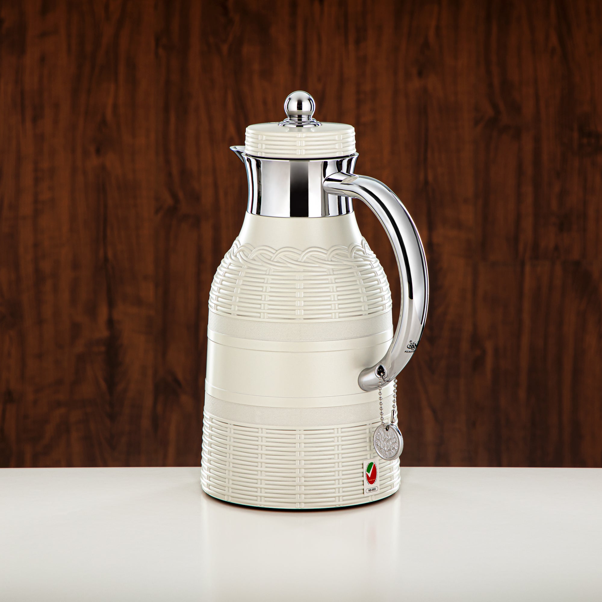 طقم ترامس المرجان مكون من قطعتين عاجي وفضي - RYP-0700/1000 Q330YZC