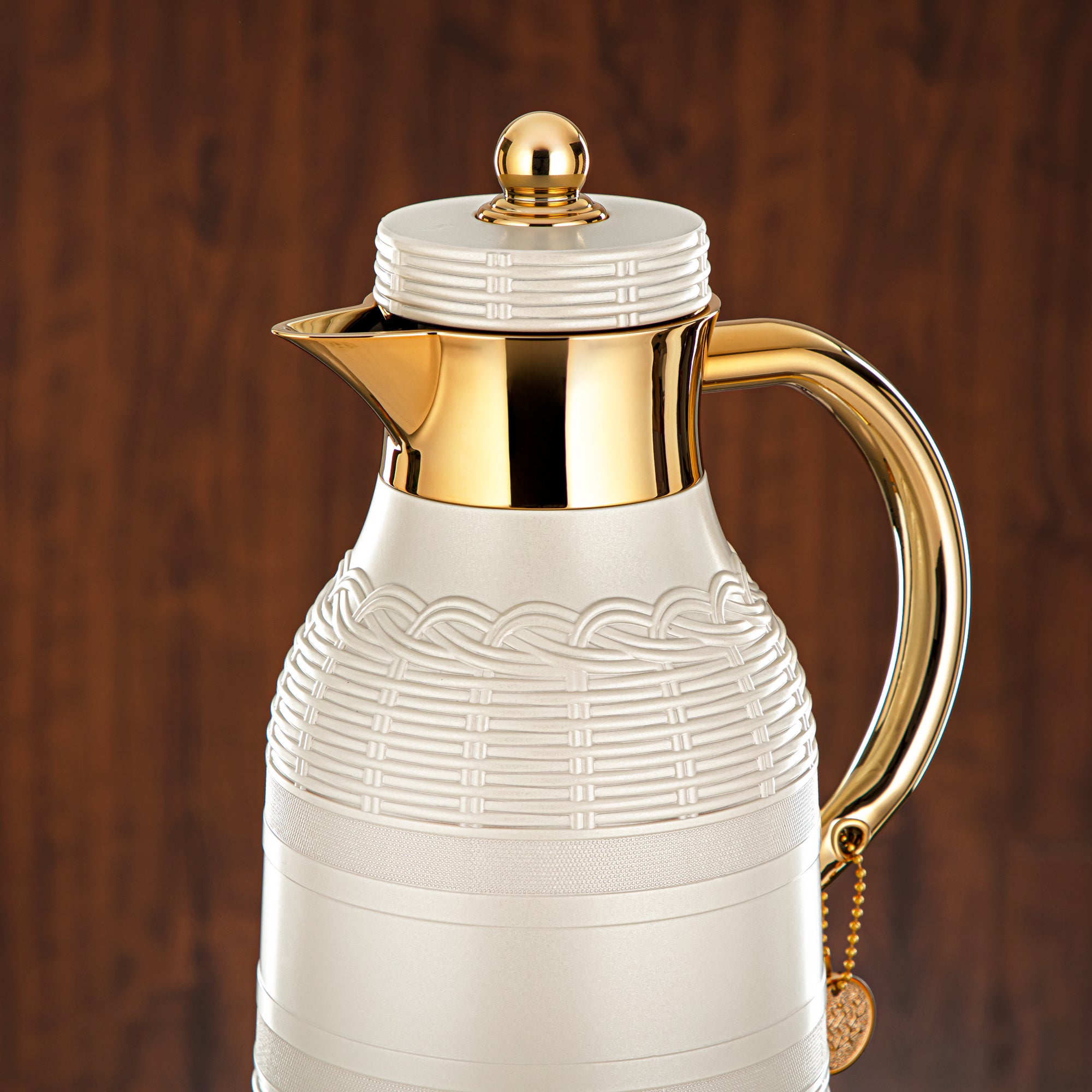 طقم ترامس المرجان مكون من قطعتين عاجي وذهبي - RYP-0700/1000 Q330YZC95