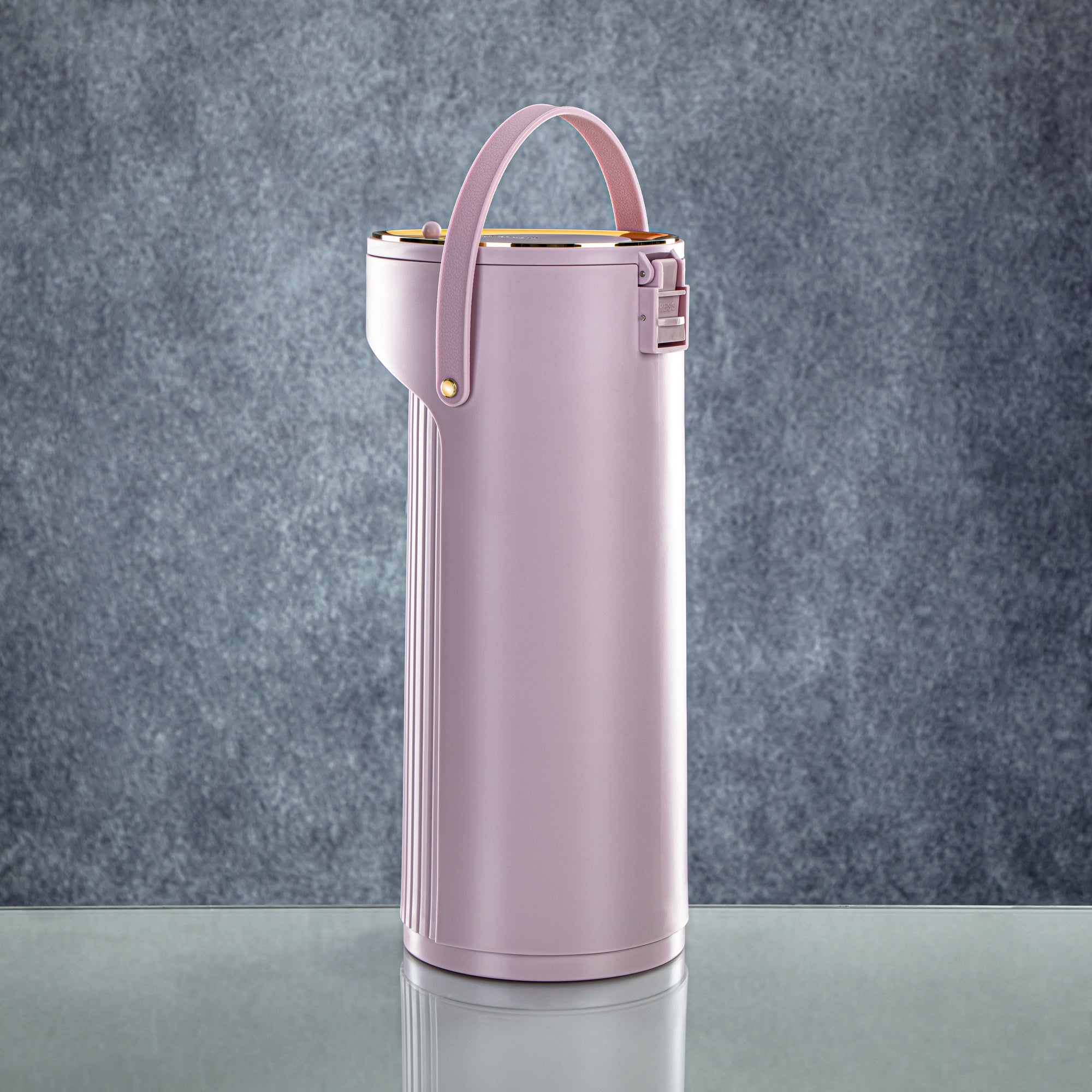 ترمس المرجان سعة 2.2 لتر مزود بمضخة. باللون البنفسجي و الذهبي - SM-2417A-220 LA/G