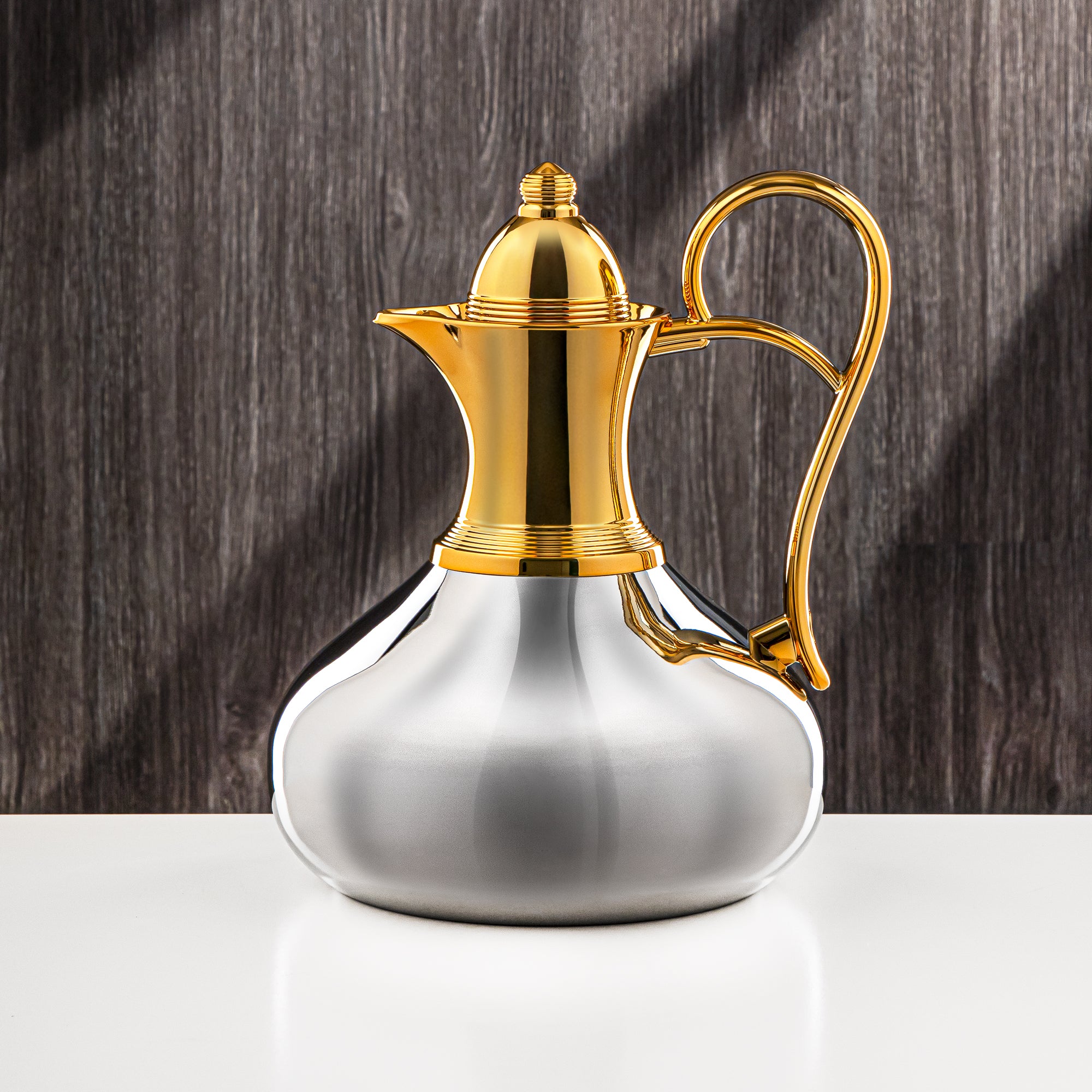 ترمس المرجان 1 لتر ستانلس ستيل - فضي وذهبي - SS-Queen-10T G/S