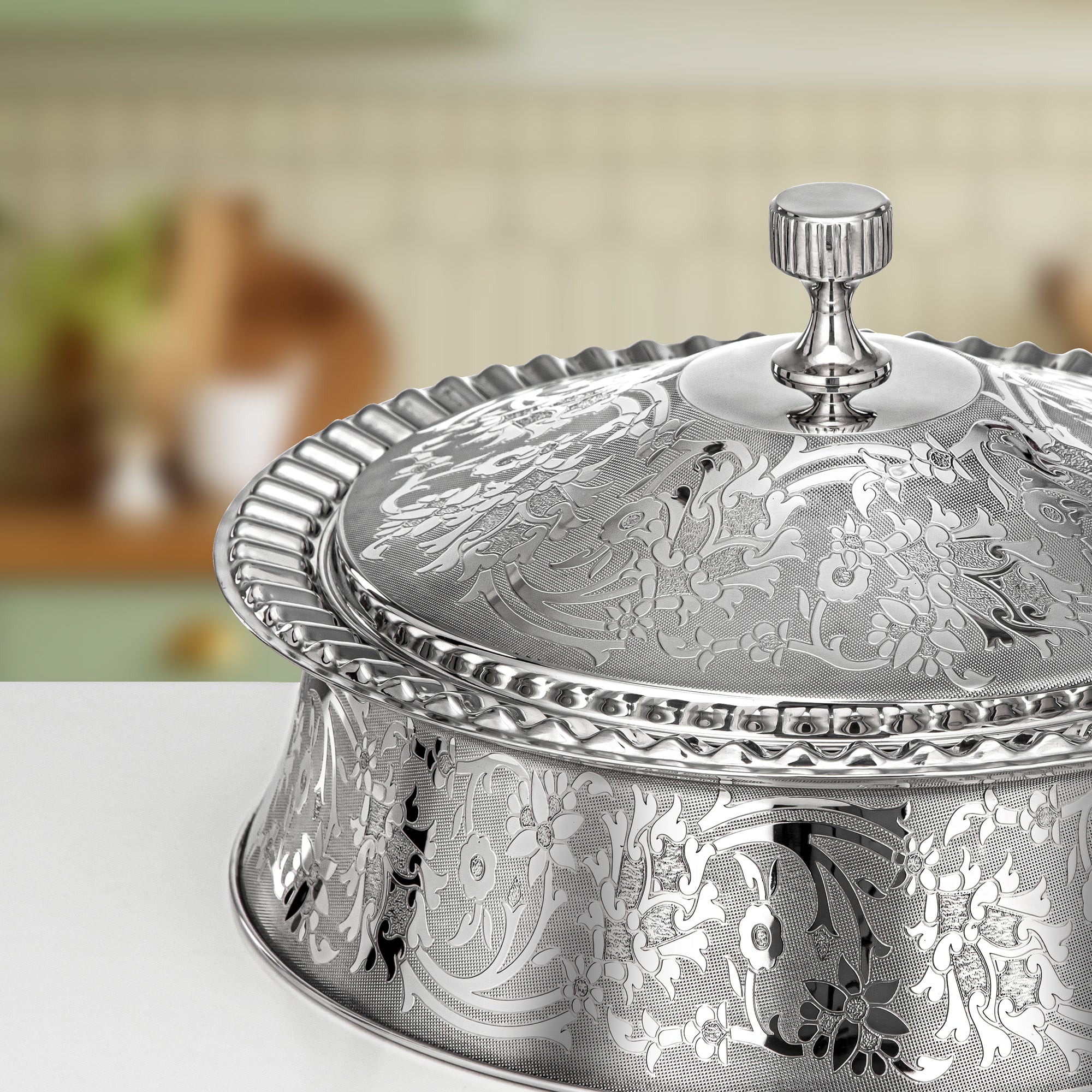Almarjan Hot Pot Stainless Steel 30 cm – Afrah Collection