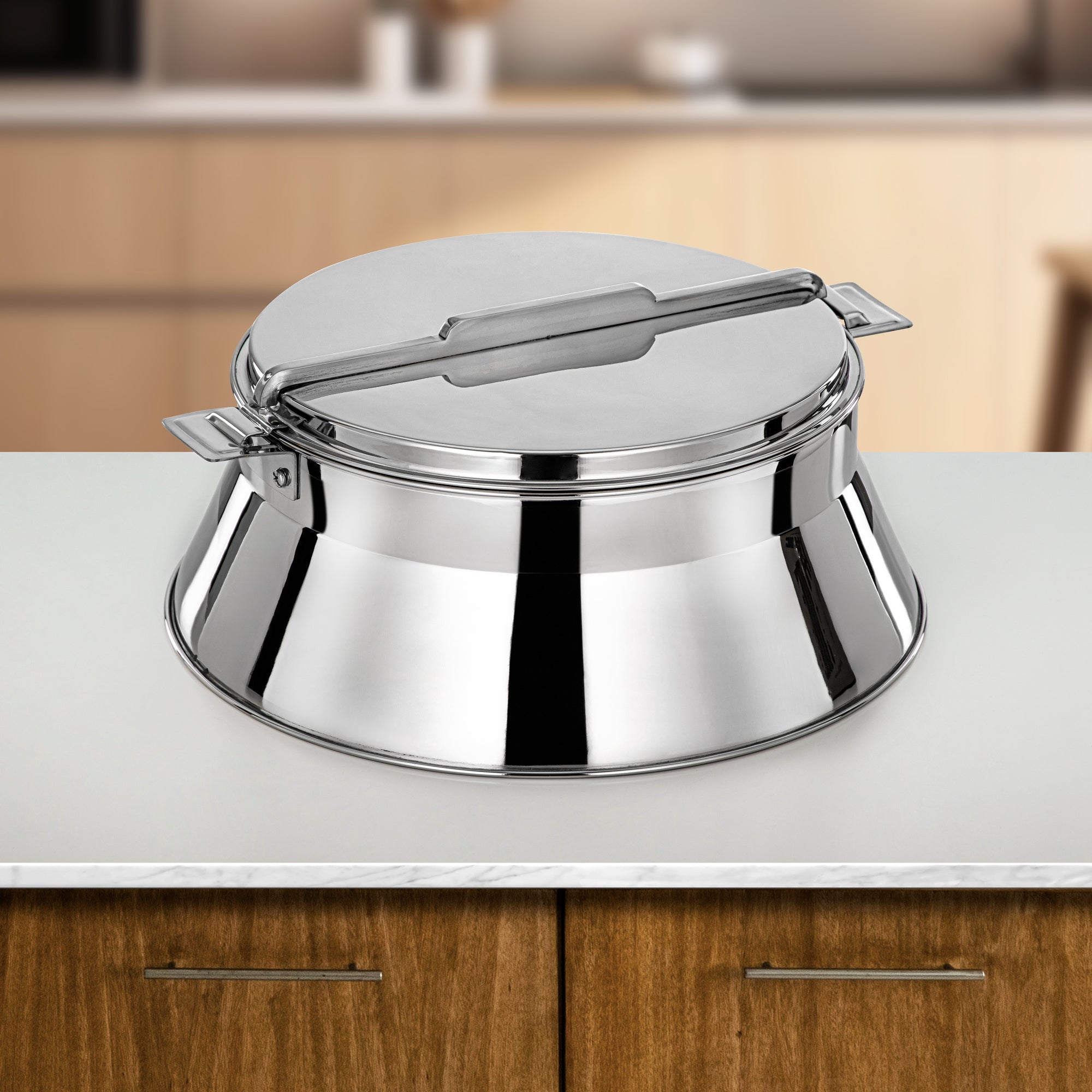 المرقق حرارات ستانلس ستيل، 35CM (6000ML)، فضي (H25P8) - مجموعة دلال