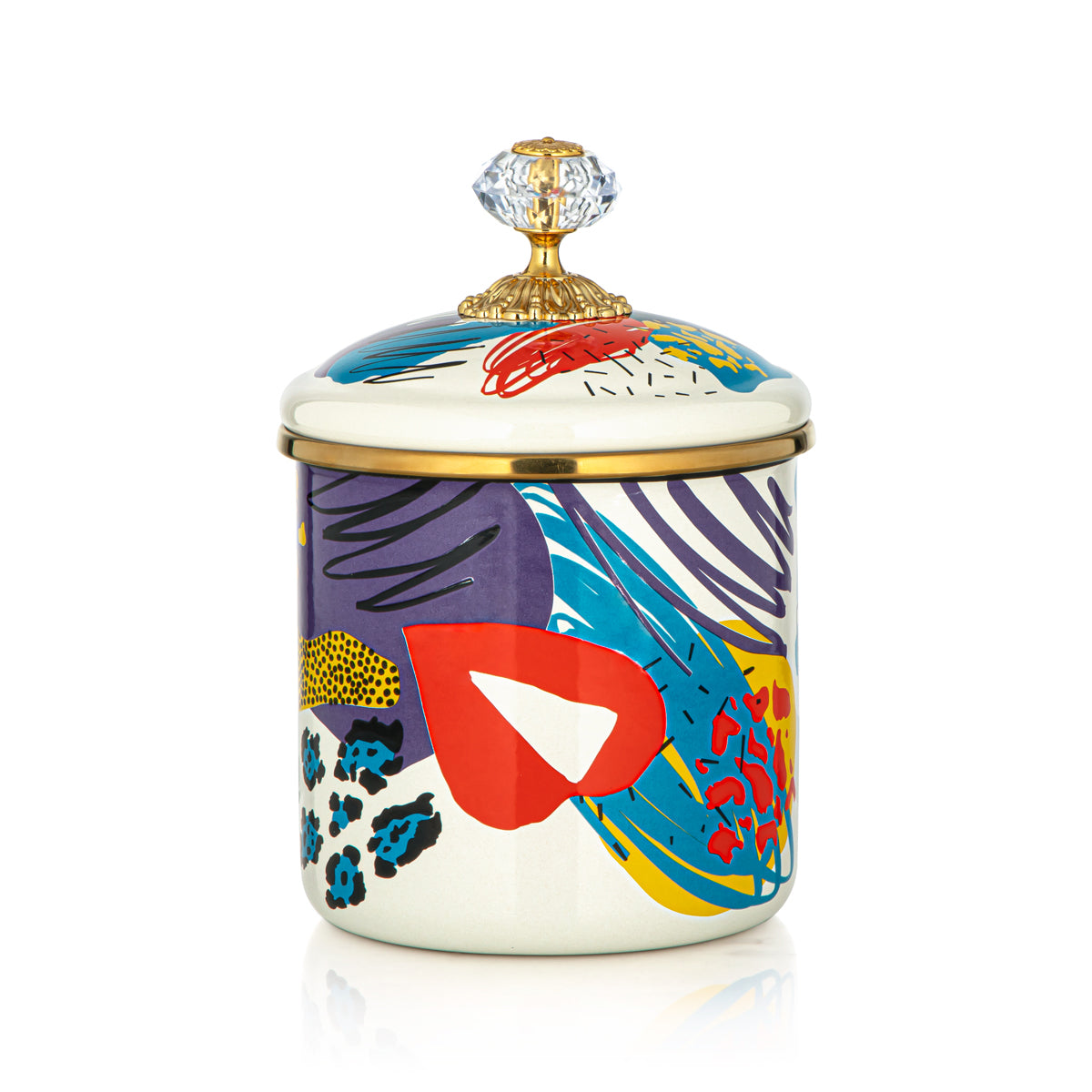 Almarjan Tohfa Collection Enamel Canister Medium - 287421111