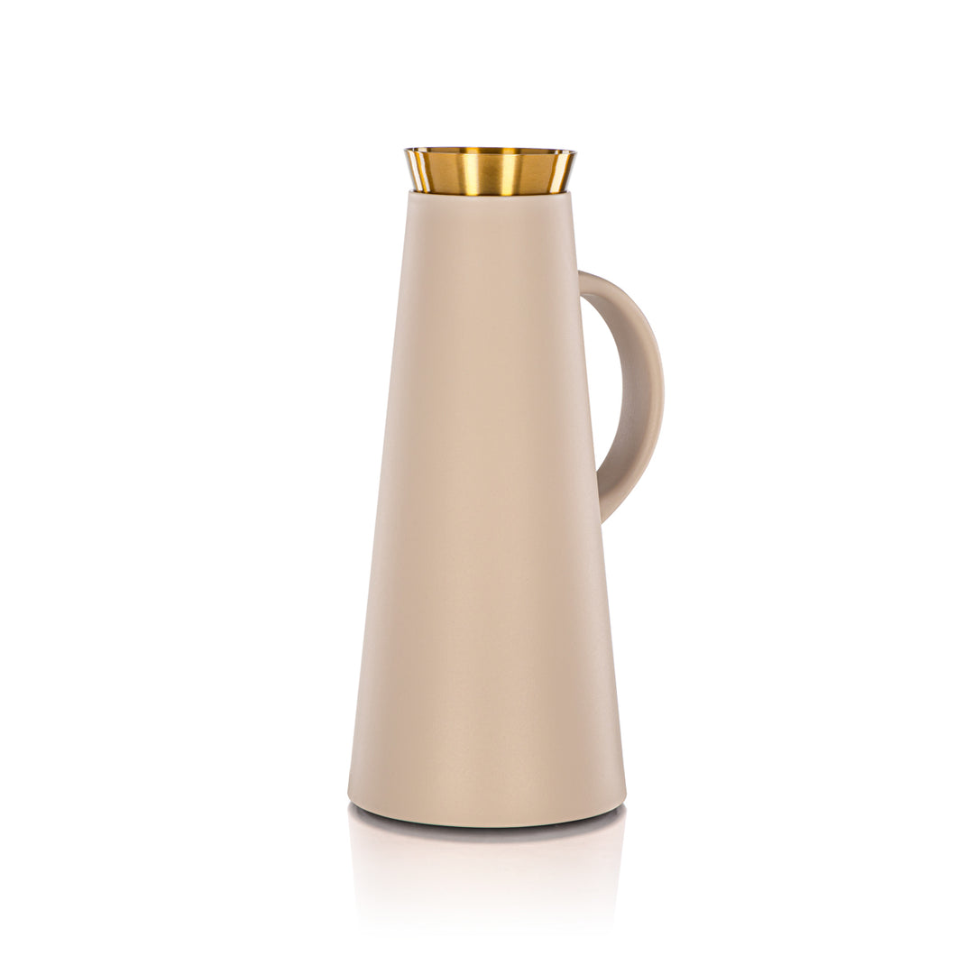 Almarjan 1 Liter Vacuum Flask Beige & Gold - 75410-MCG