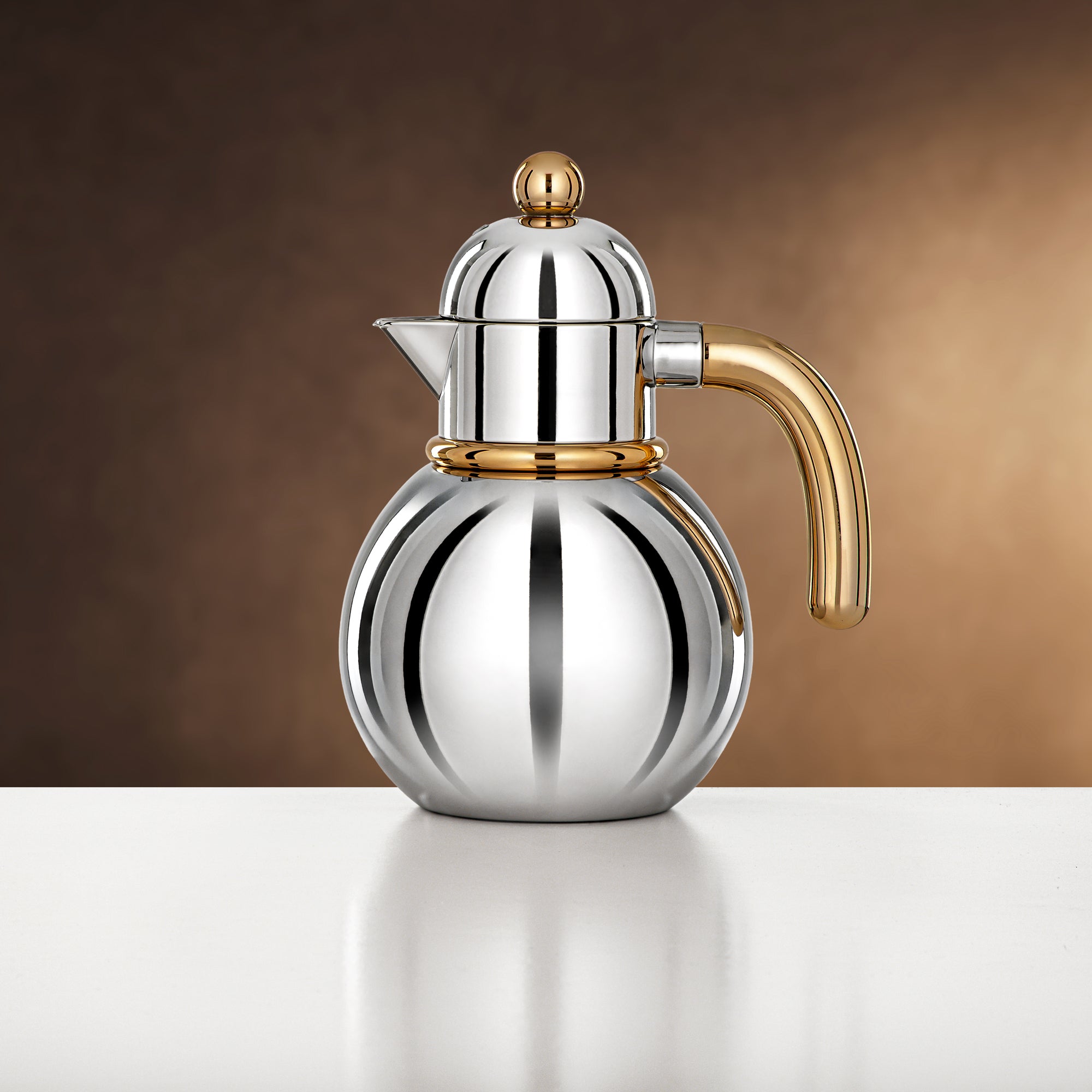 Almarjan Silver & Gold Single Vacuum Flask 0.75L