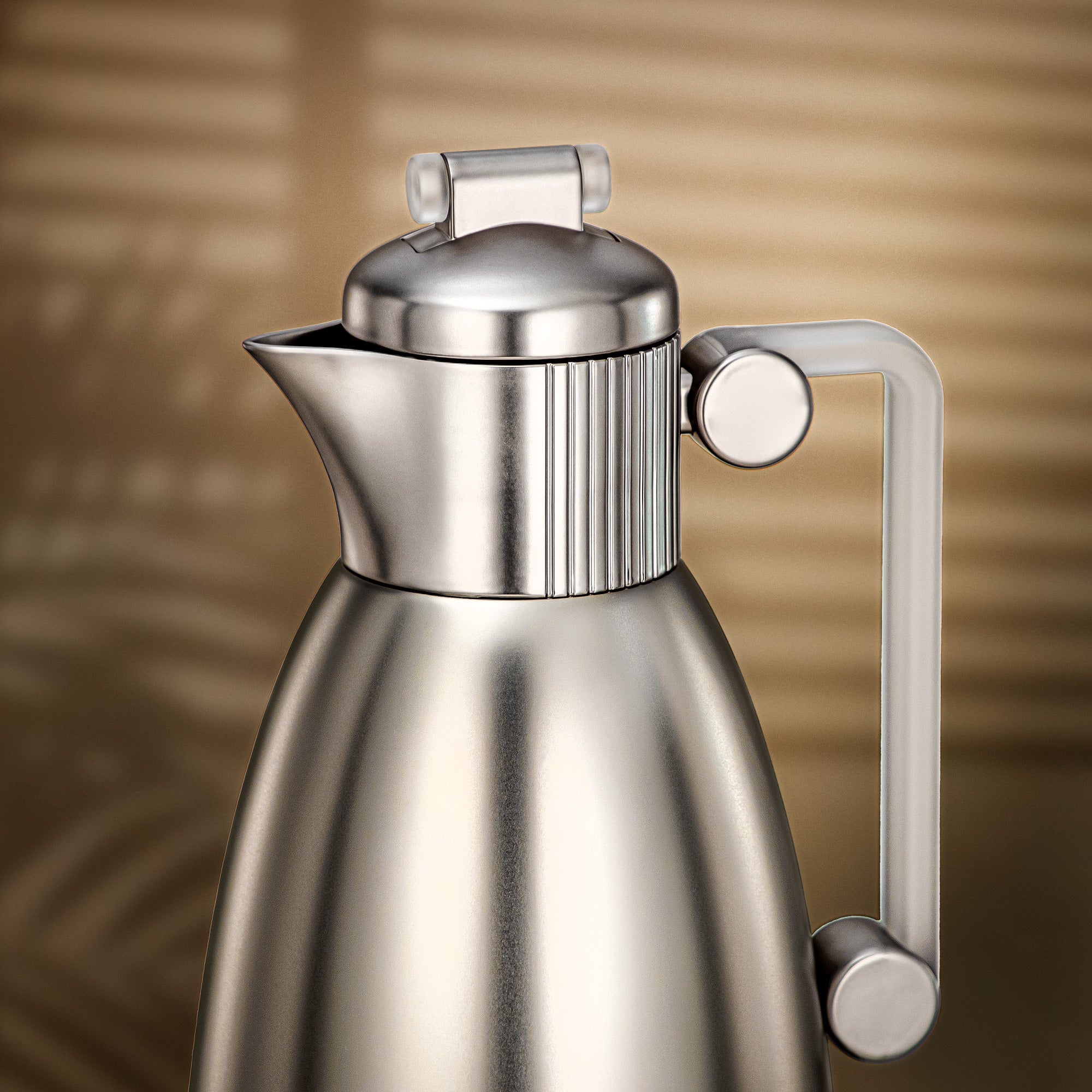 Almarjan Vacuum Flask Set 0.7L & 1L Matt Nickel & Frost