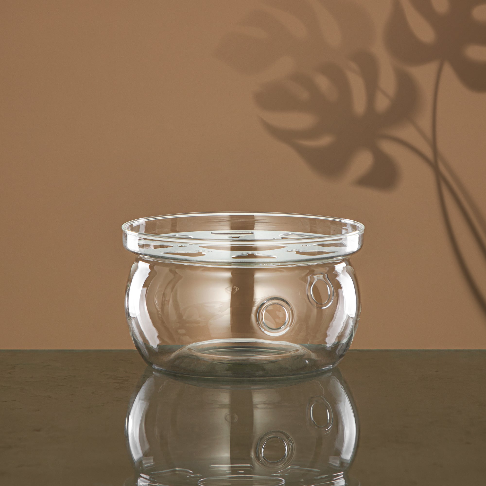 Almarjan Warmer, Borosilicate Glass, Clear (GLS0010136) - Elegant Serveware