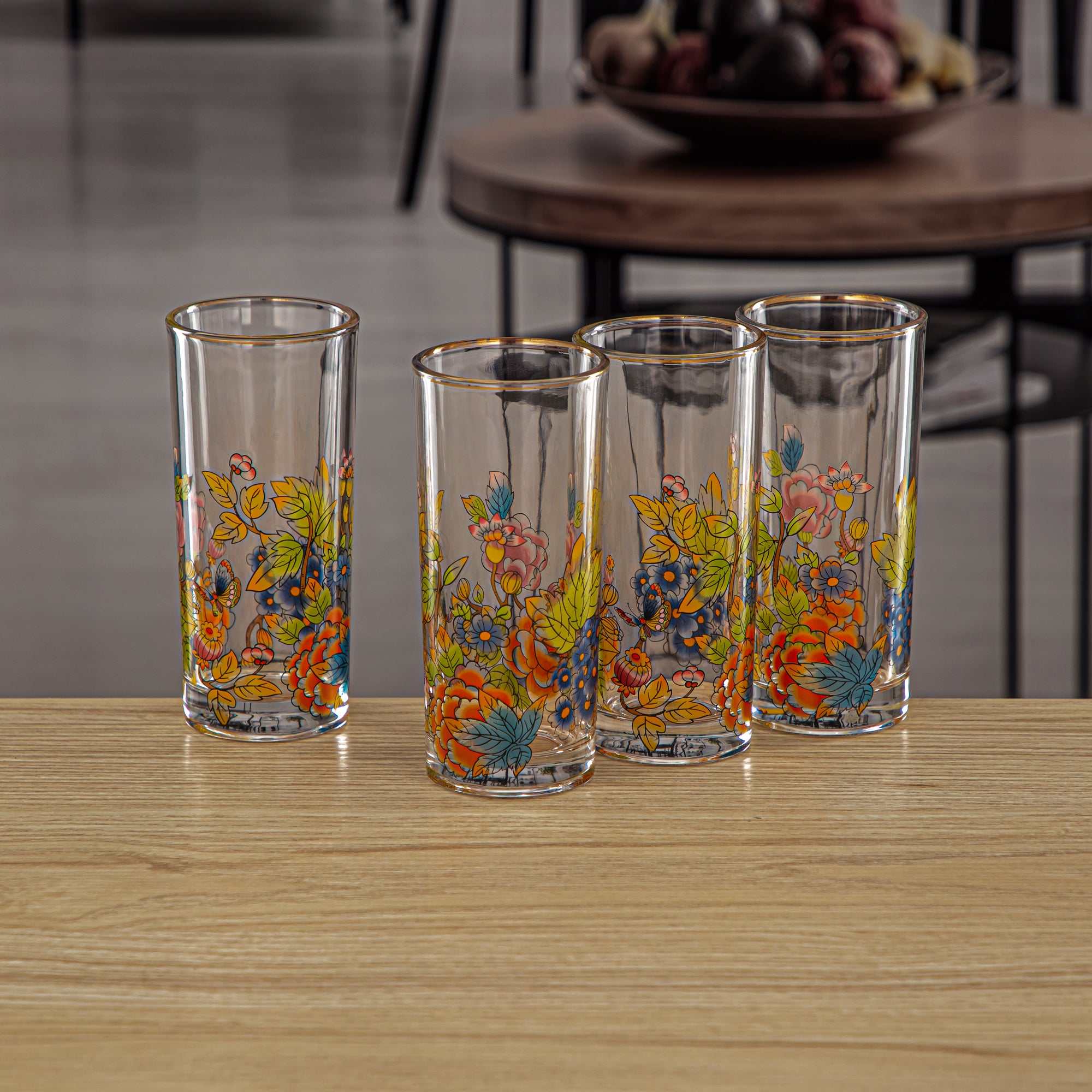 Almarjan 4 Pieces Fonon Collection Glass Cup - 2070