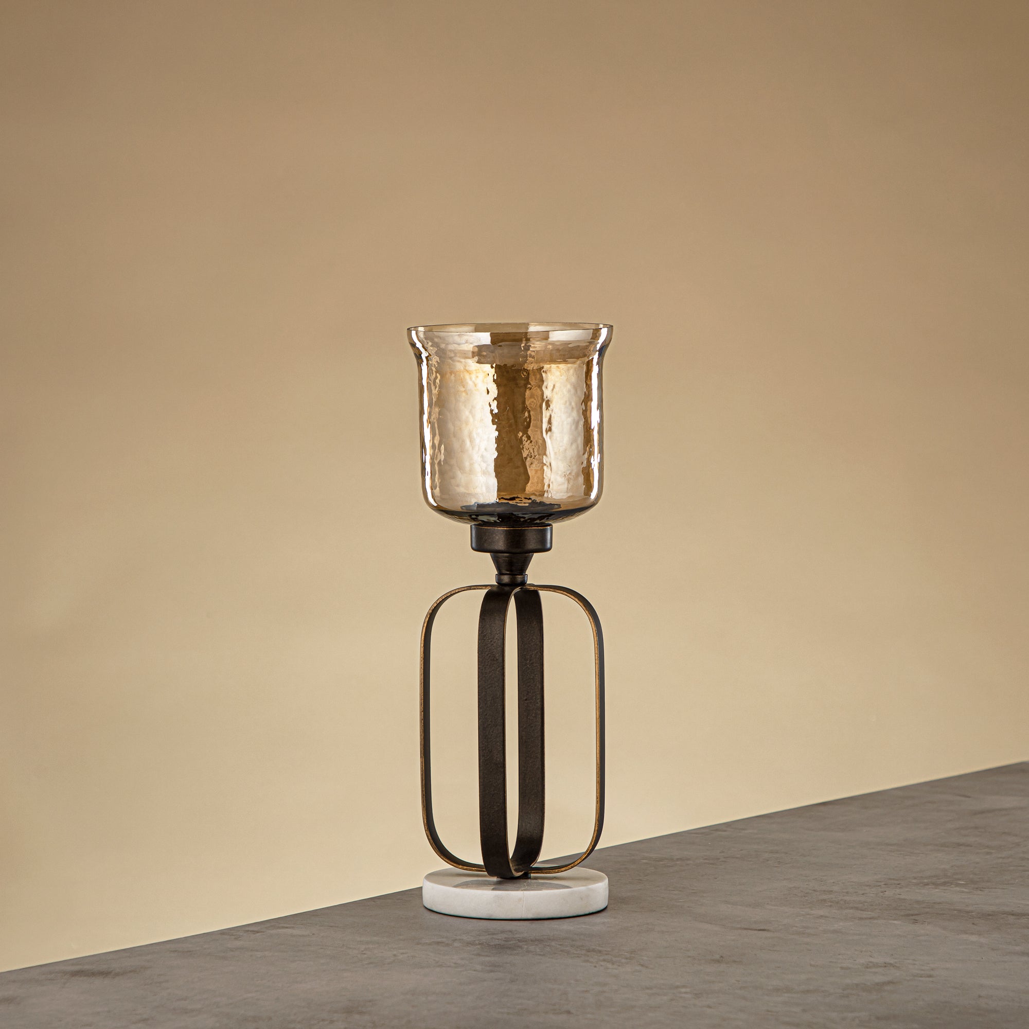 حامل شموع المرجان 32 سم برونزي داكن