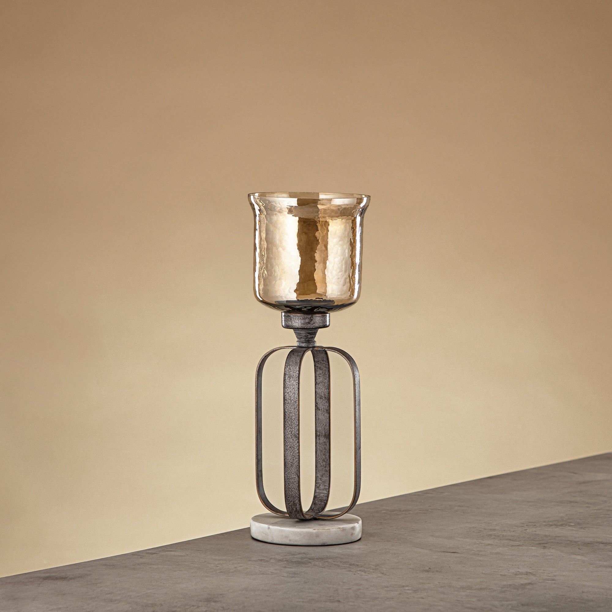 حامل شموع المرجان 32 سم فضي