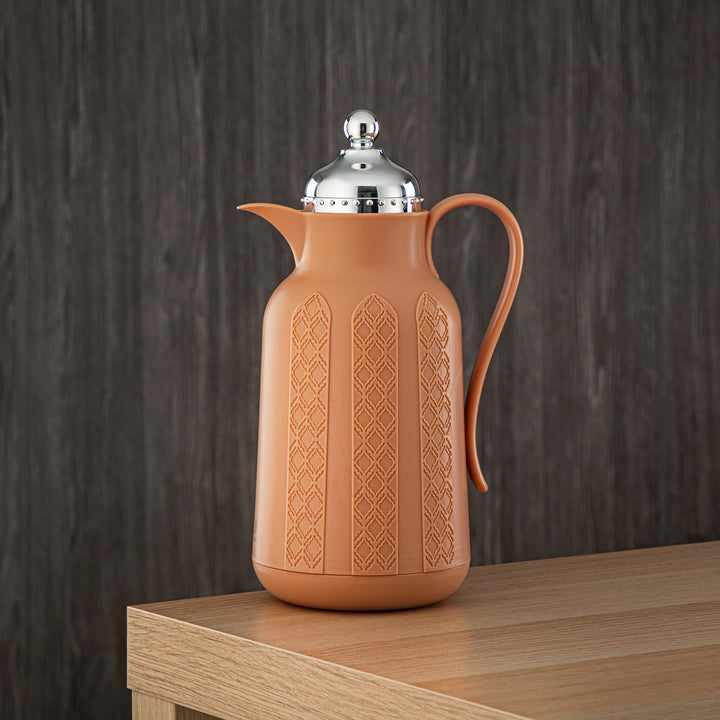 Almarjan 2 Pieces Vacuum Flask Set Orange & Silver - GT110-070/100 NAP/C