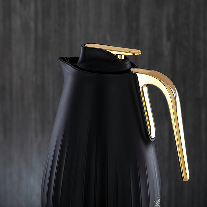 Almarjan 1 Liter Vacuum Flask Black & Gold - GT114-100 BL/G