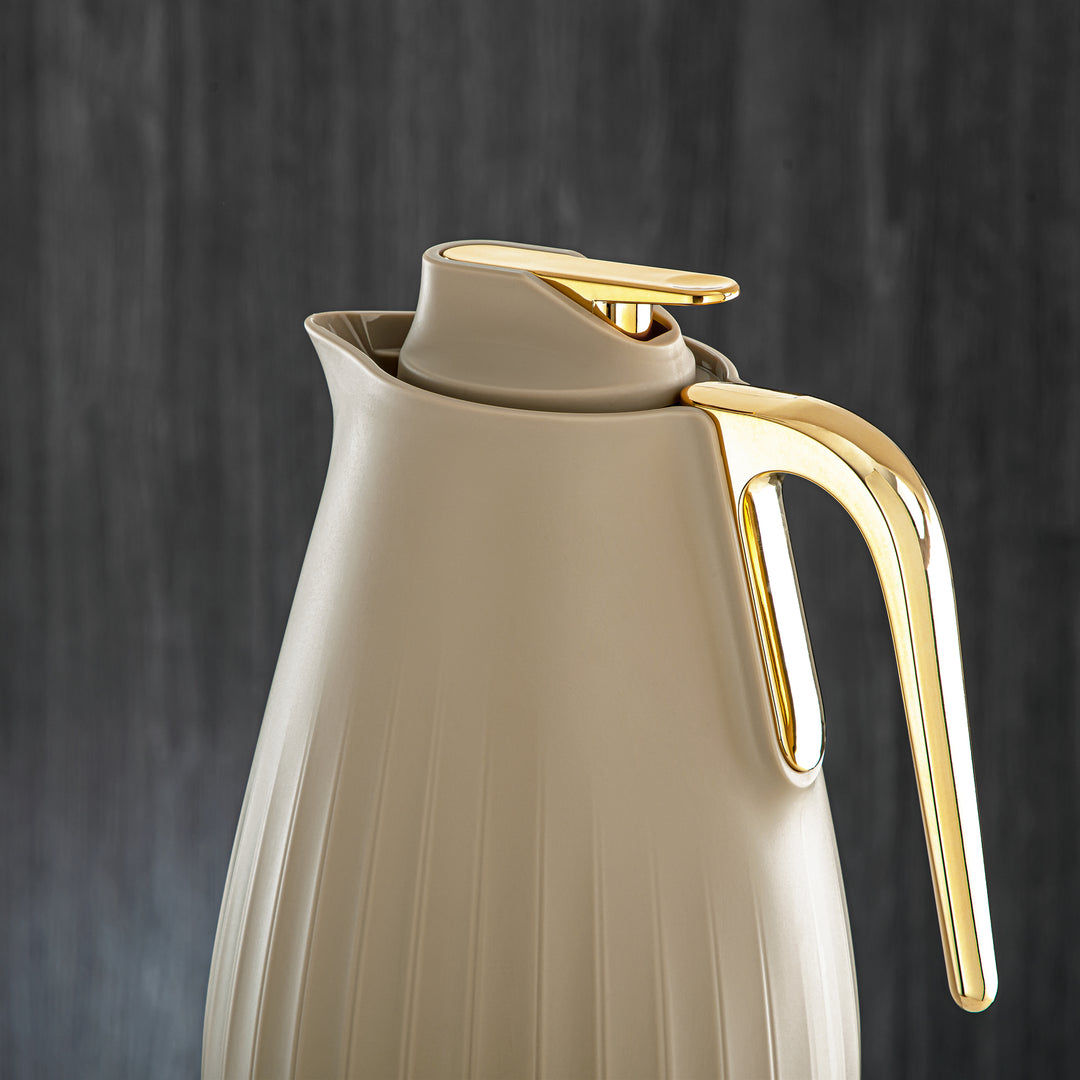 Almarjan 1 Liter Vacuum Flask Khaki & Gold - GT114-100 MT/G