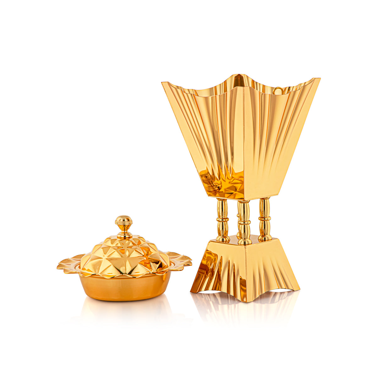 Almarjan 3 Pieces Incese Burner Set Gold - HT220920