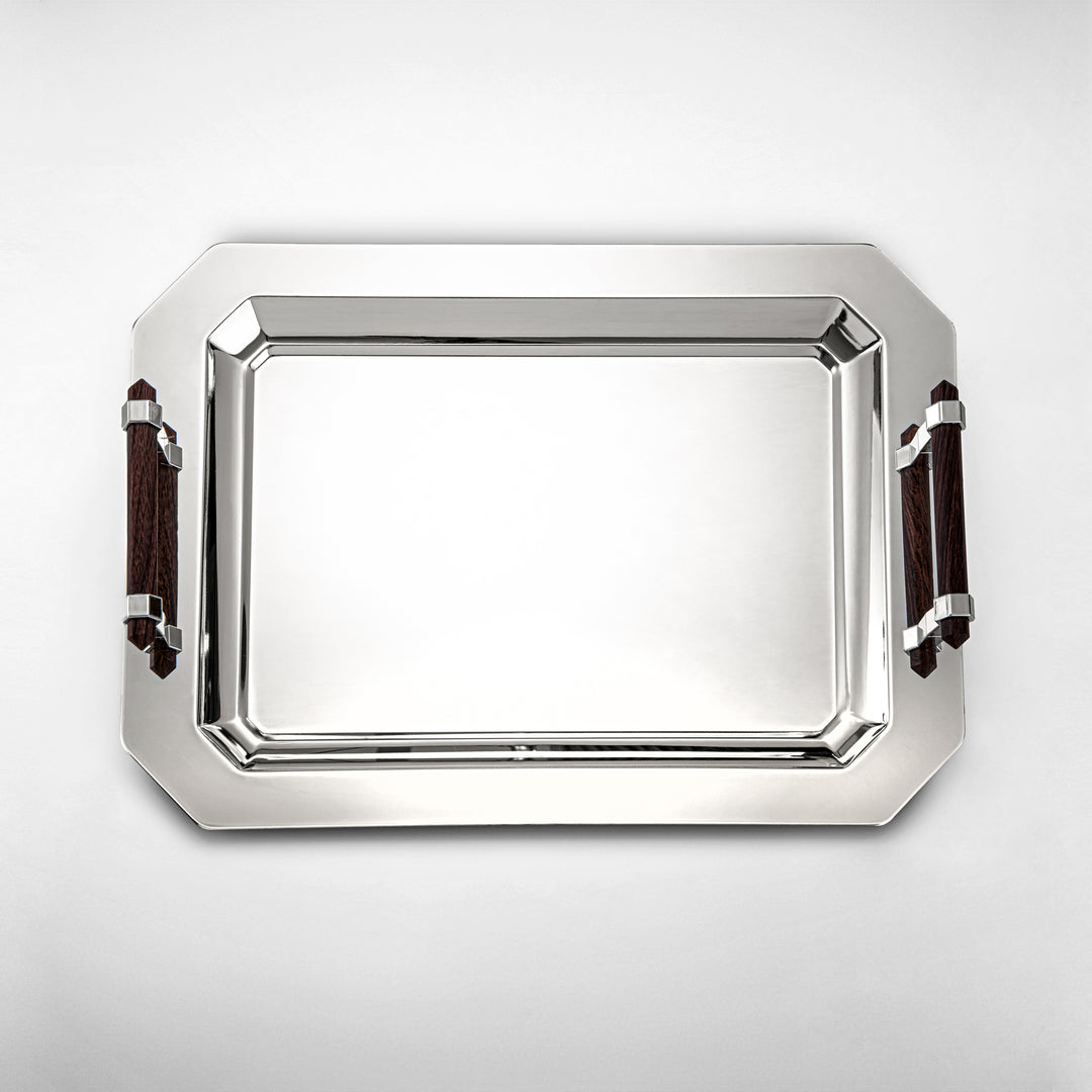 Almarjan 3 Pieces Serving Tray Set Silver - HT2308005