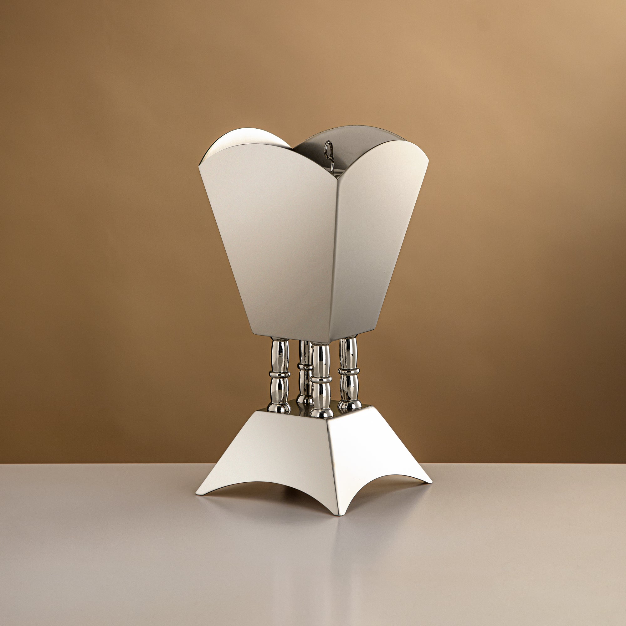 Almarjan 23.5 CM Incense Burner Matte Nickel - HT2506067