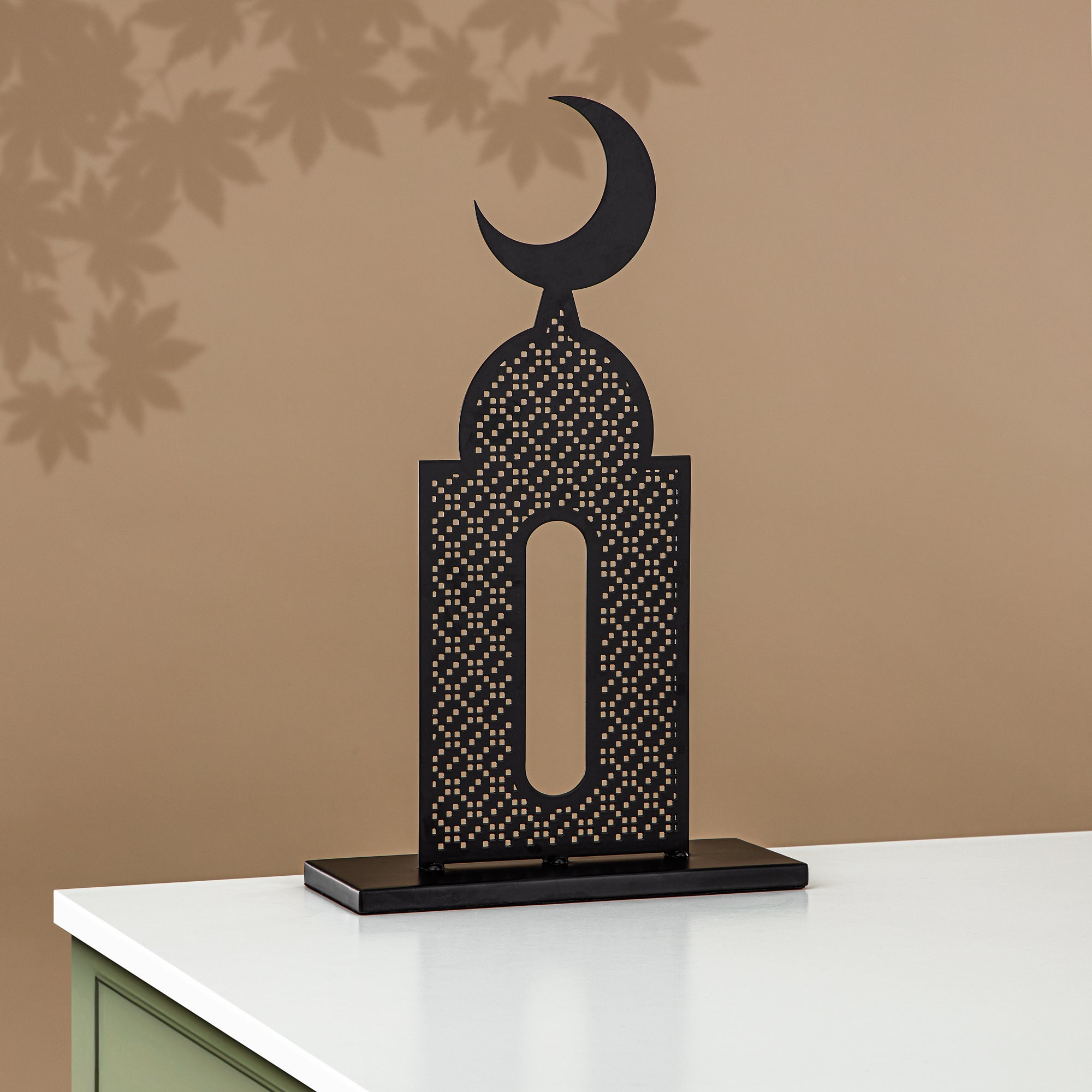 زينة طاولة القمر من المرجان، أسود (MD-3032 A) - زينة رمضان