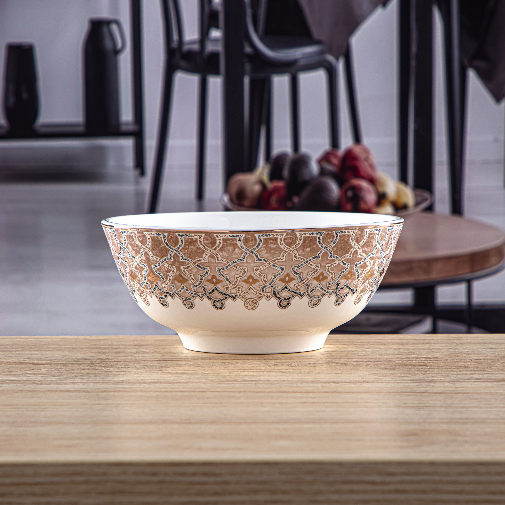 Almarjan 20 CM Fonon Collection Porcelain Serving Bowl - 2494