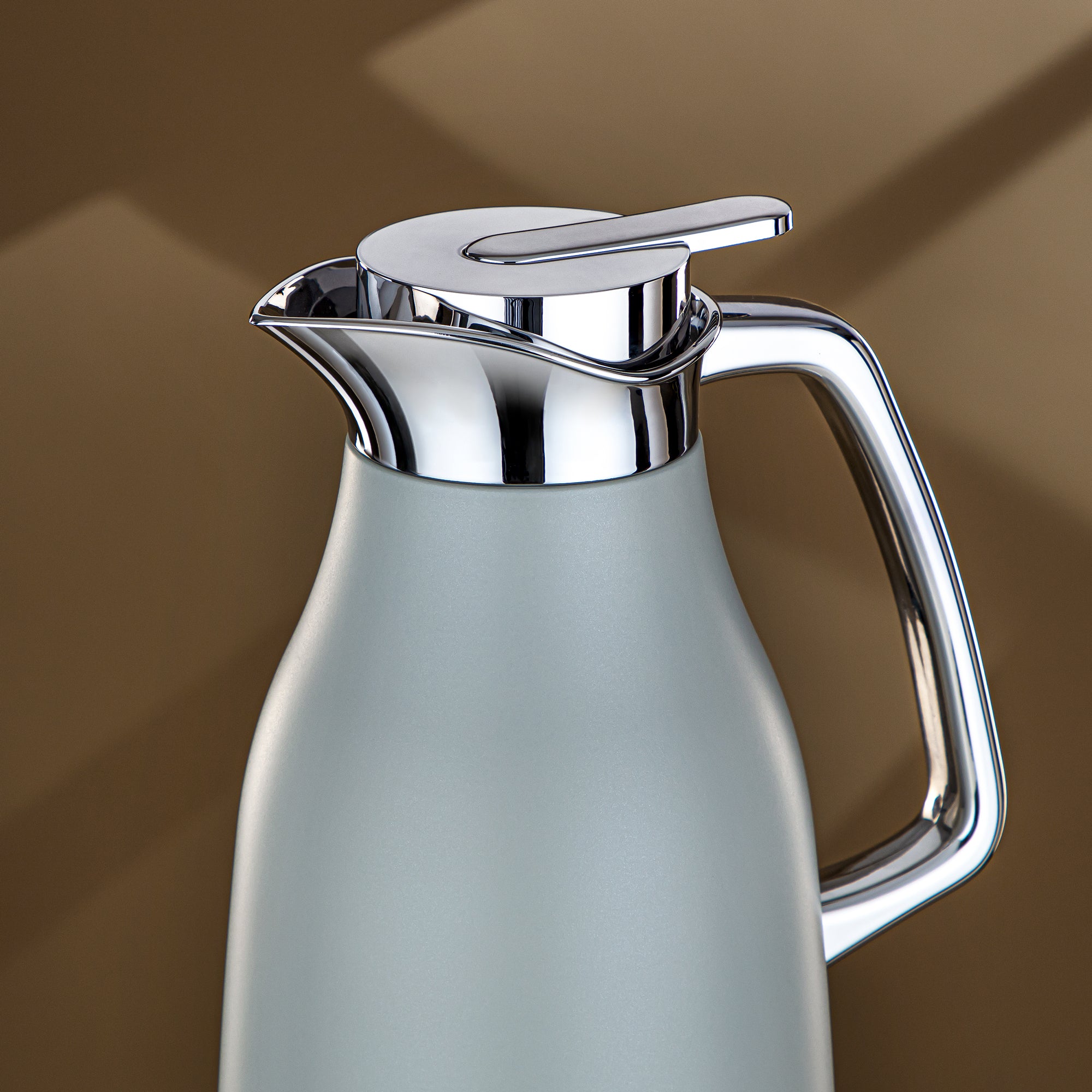 Almarjan Vacuum Flask Set Matt Grey & Silver 0.7L + 1L (RGC-0700Q265YZC+1000Q265YZC) – Elegant Serving | Ramadan & Gatherings