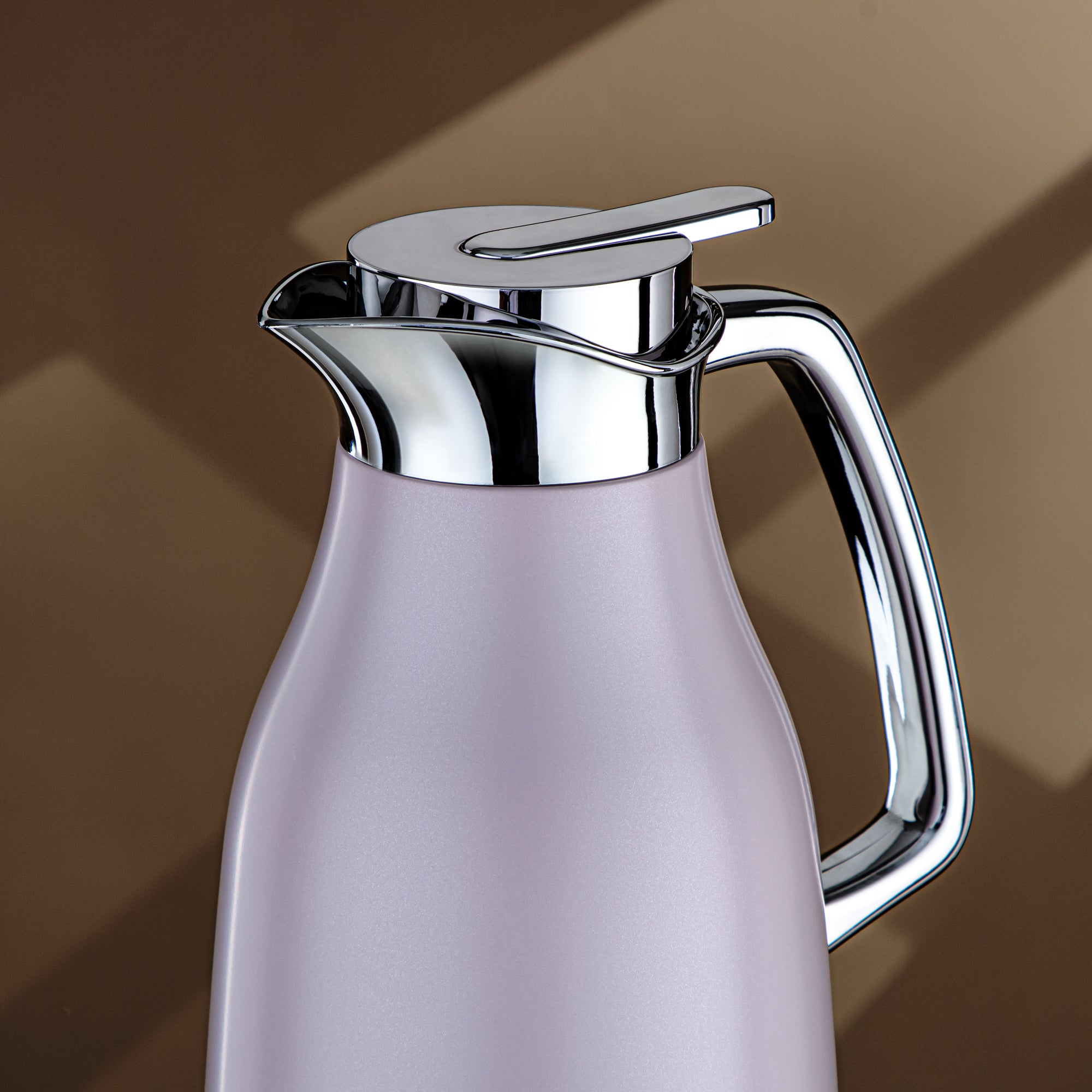 Almarjan Vacuum Flask Set Light Purple & Silver 0.7L + 1L (RGC-0700Q404YZC+1000Q404YZC) – Elegant Serving | Ramadan & Gatherings