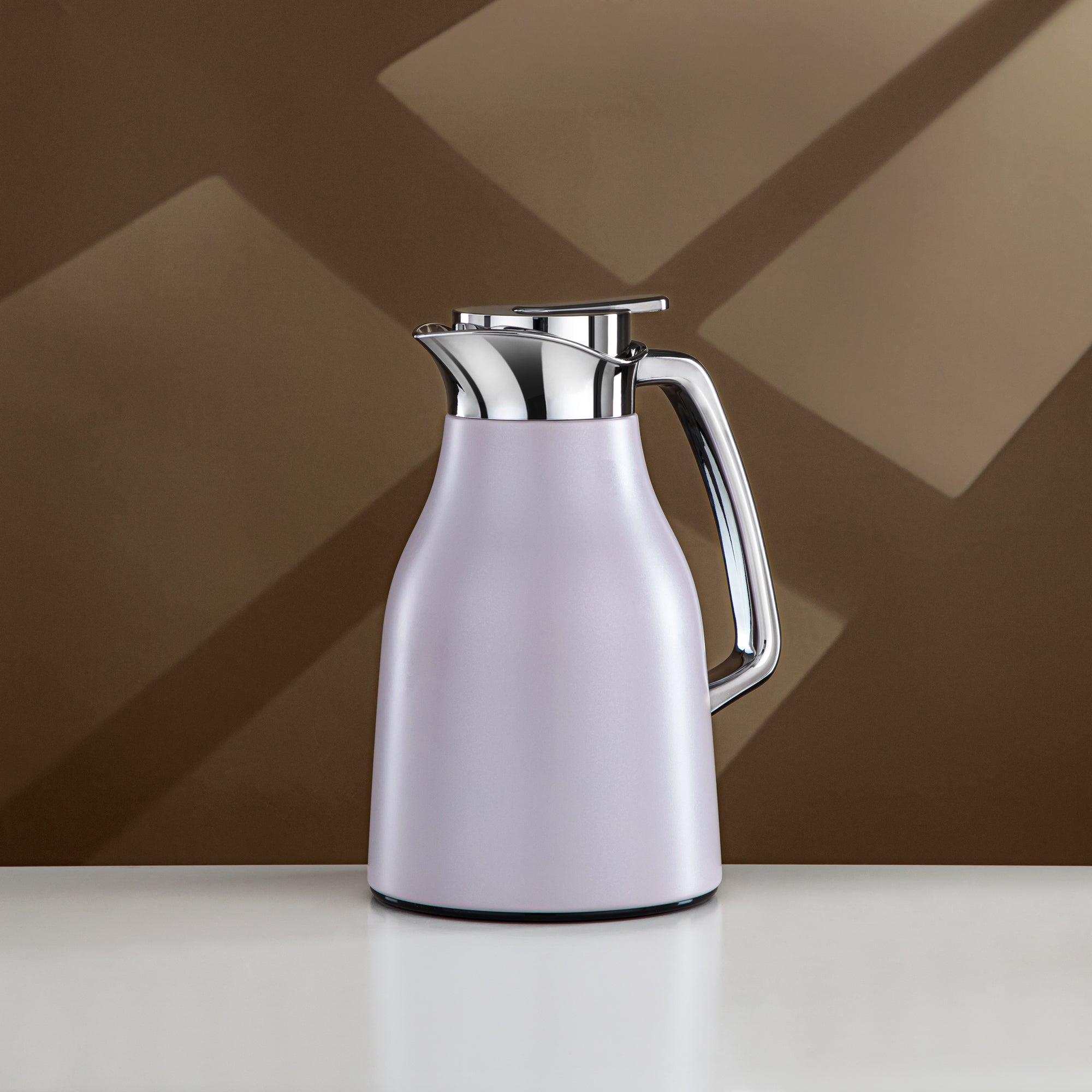 Almarjan Vacuum Flask Set Light Purple & Silver 0.7L + 1L (RGC-0700Q404YZC+1000Q404YZC) – Elegant Serving | Ramadan & Gatherings