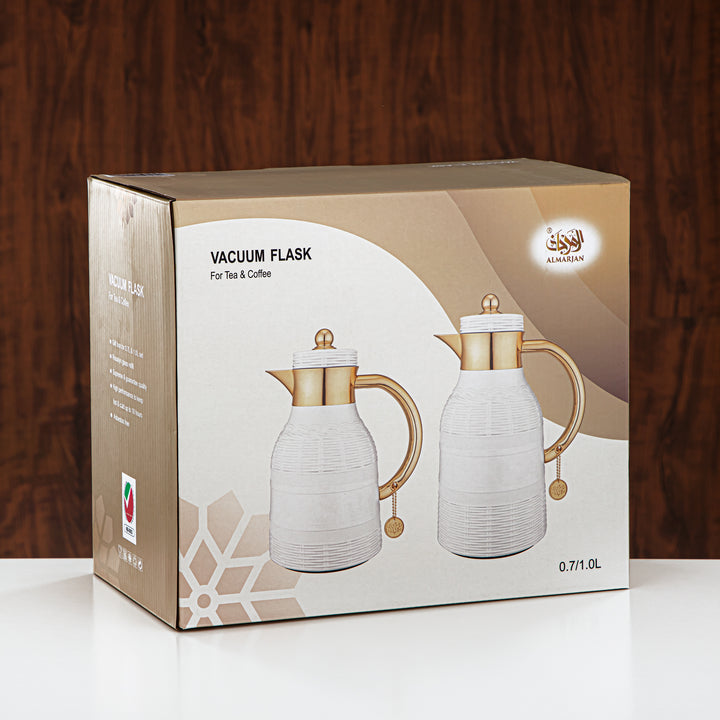 Almarjan 2 Pieces Vacuum Flask Set Gold - RYP-0700/1000 C95