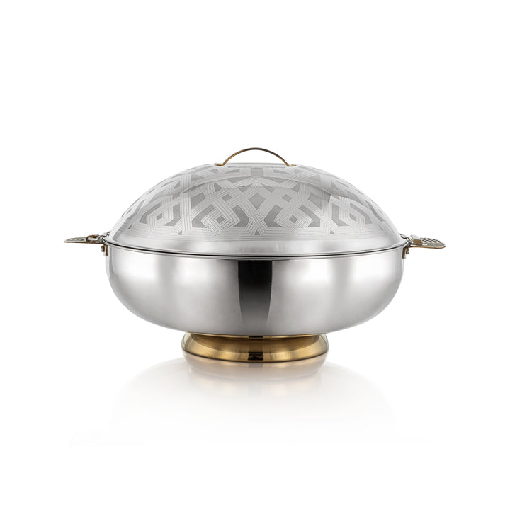 Almarjan 18000 ML Kanz Collection Stainless Steel Hot Pot Silver & Gold - H23E21HG