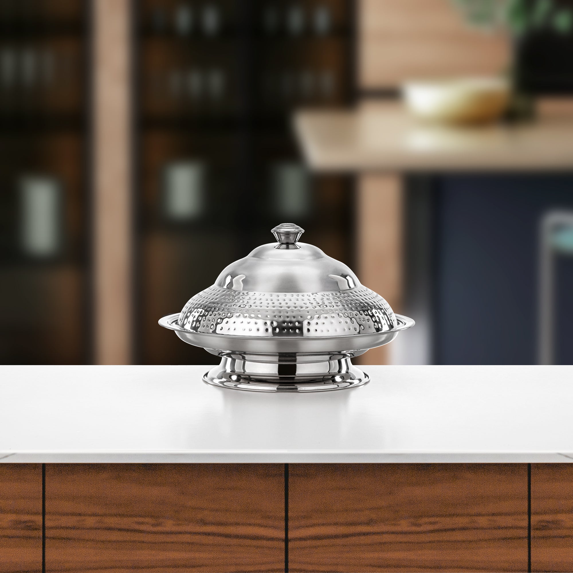 صينية المرجان كوزي 35 سم فضي (H25M20)