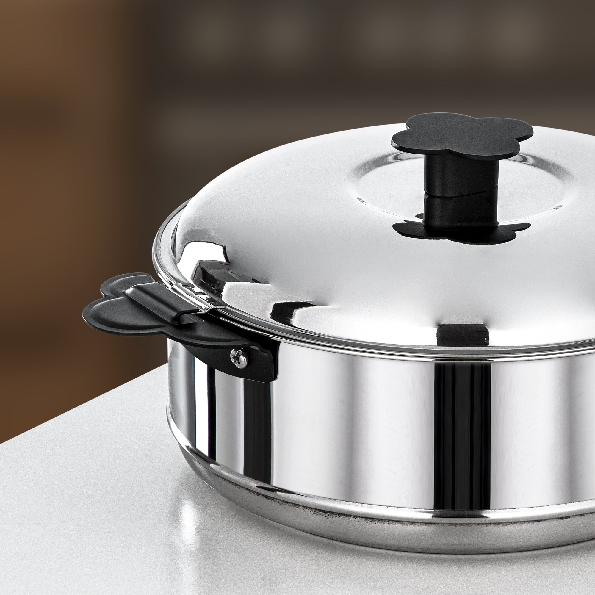 طقم حرارات المرجان فيدا، ٣ قطع، ١٫٥ لتر / ٢٫٥ لتر / ٣٫٥ لتر، فضي