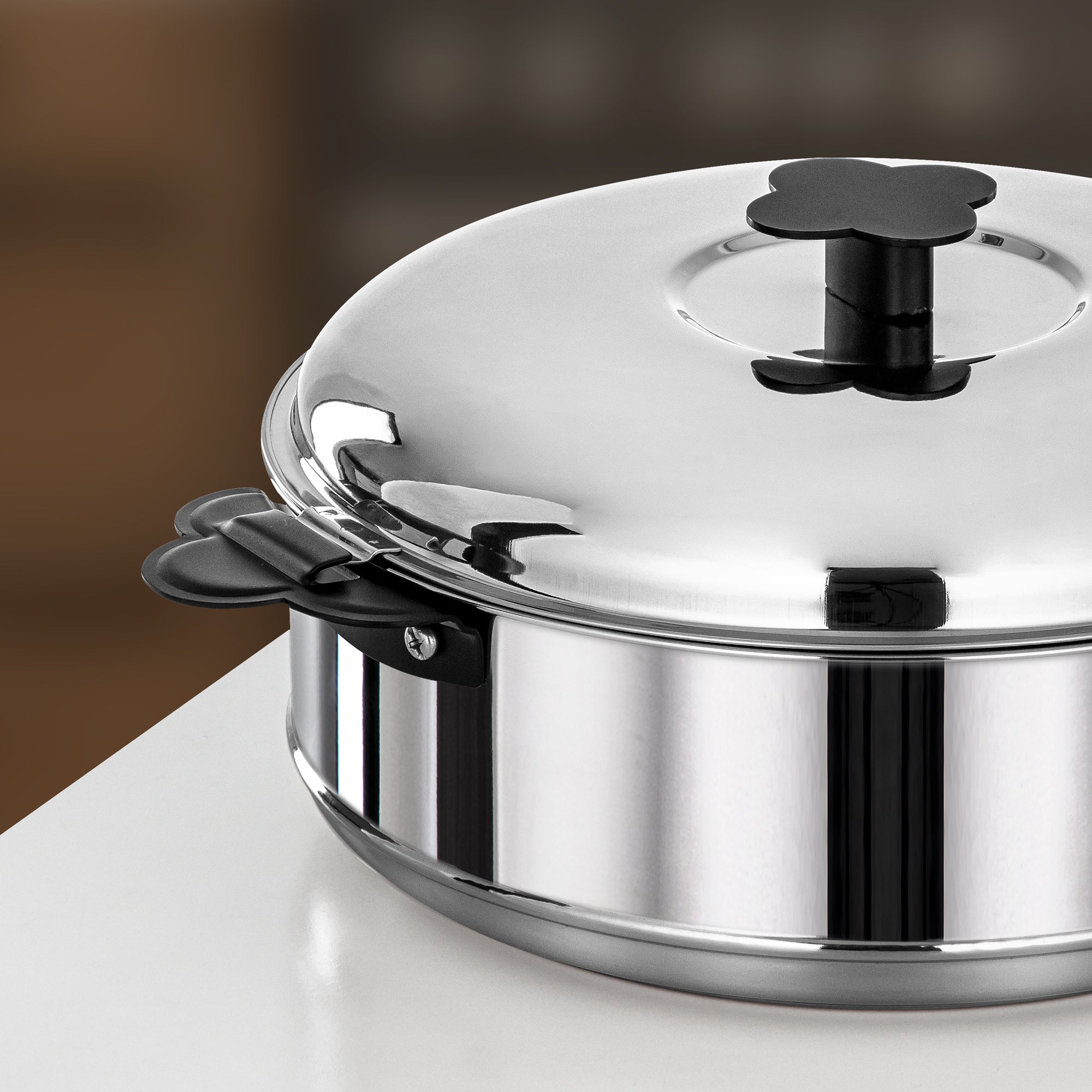 طقم حرارات المرجان فيدا، ٣ قطع، ٢٫٥ لتر / ٣٫٥ لتر / ٥ لتر، فضي