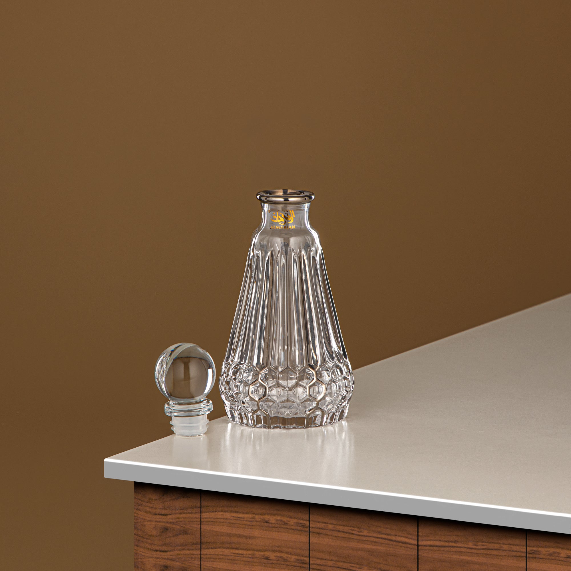 زجاجة عطر المرجان 200 مل (VR-D31-5-Silver) - زجاج بمقبض بجعة | مجموعة البجعة