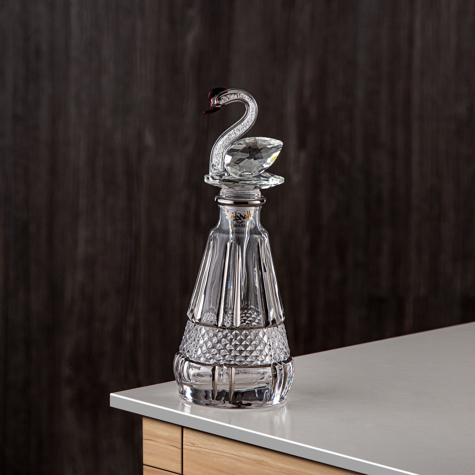 زجاجة عطر المرجان 200 مل (VR-D41-5-Silver) - زجاج بمقبض بجعة | مجموعة البجعة